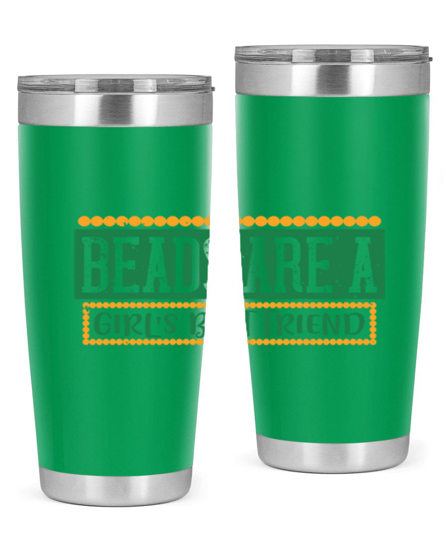 A vibrant 20oz stainless steel tumbler with a colorful design, featuring double wall vacuum insulation and a drink-thru lid, perfect for hot and cold beverages.