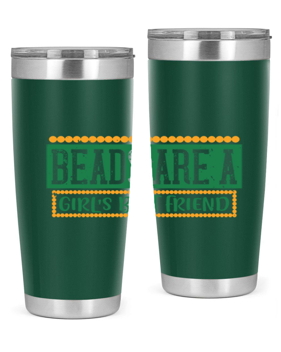 A vibrant 20oz stainless steel tumbler with a colorful design, featuring double wall vacuum insulation and a drink-thru lid, perfect for hot and cold beverages.