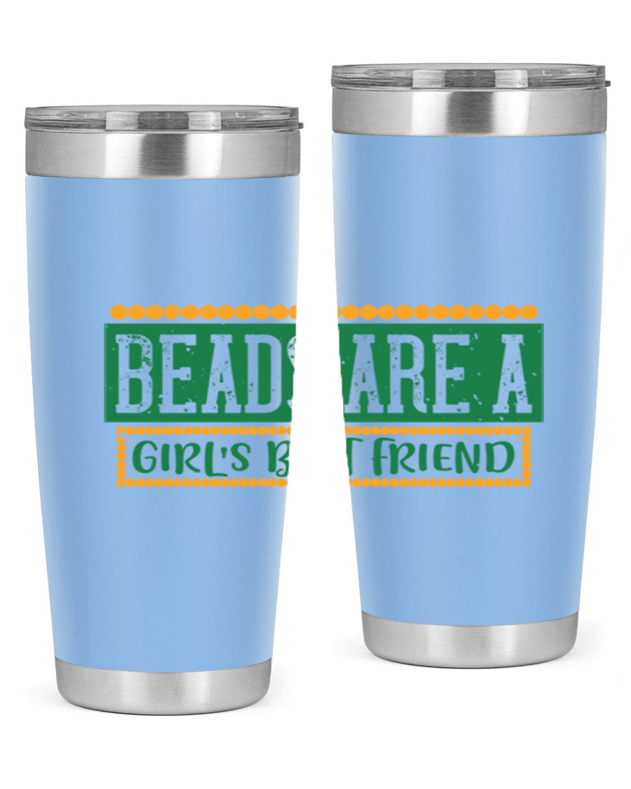 A vibrant 20oz stainless steel tumbler with a colorful design, featuring double wall vacuum insulation and a drink-thru lid, perfect for hot and cold beverages.