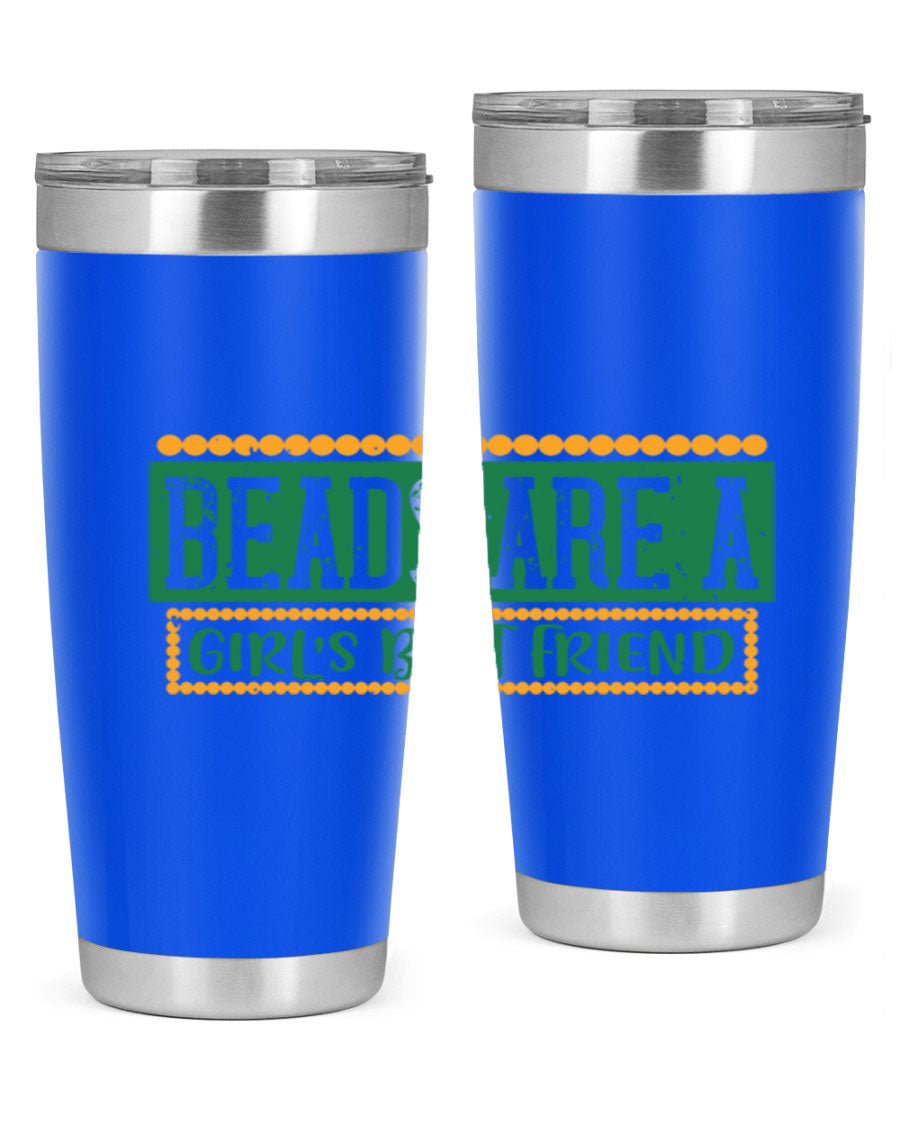 A vibrant 20oz stainless steel tumbler with a colorful design, featuring double wall vacuum insulation and a drink-thru lid, perfect for hot and cold beverages.
