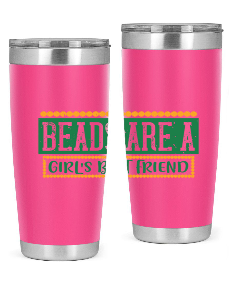 A vibrant 20oz stainless steel tumbler with a colorful design, featuring double wall vacuum insulation and a drink-thru lid, perfect for hot and cold beverages.