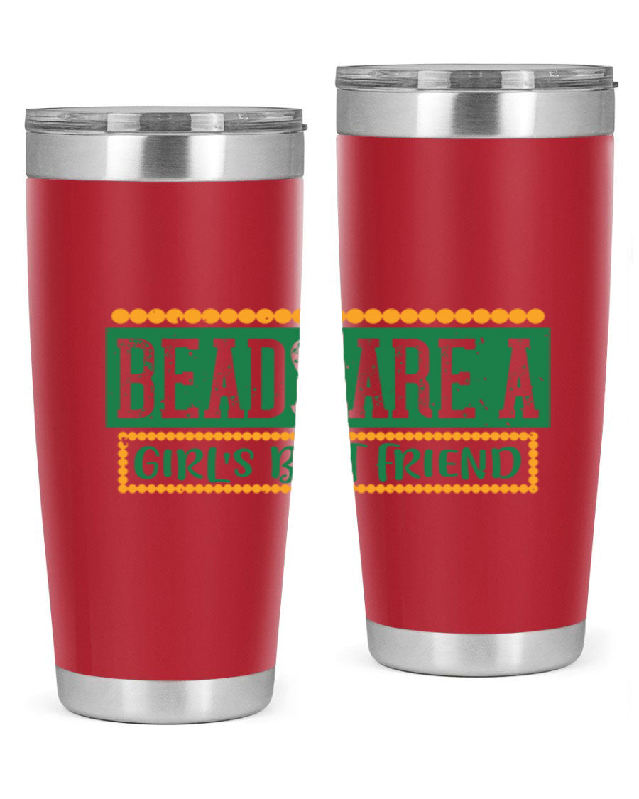 A vibrant 20oz stainless steel tumbler with a colorful design, featuring double wall vacuum insulation and a drink-thru lid, perfect for hot and cold beverages.