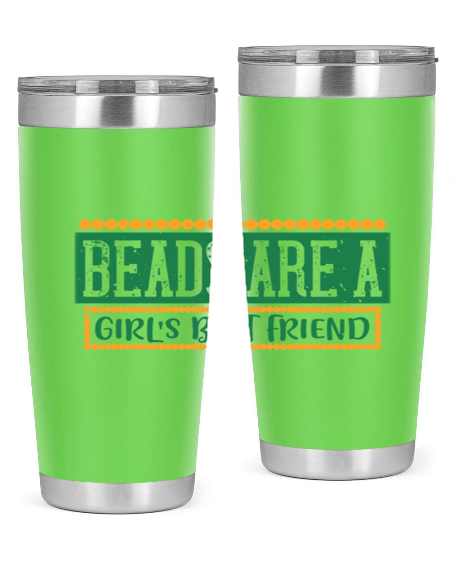 A vibrant 20oz stainless steel tumbler with a colorful design, featuring double wall vacuum insulation and a drink-thru lid, perfect for hot and cold beverages.