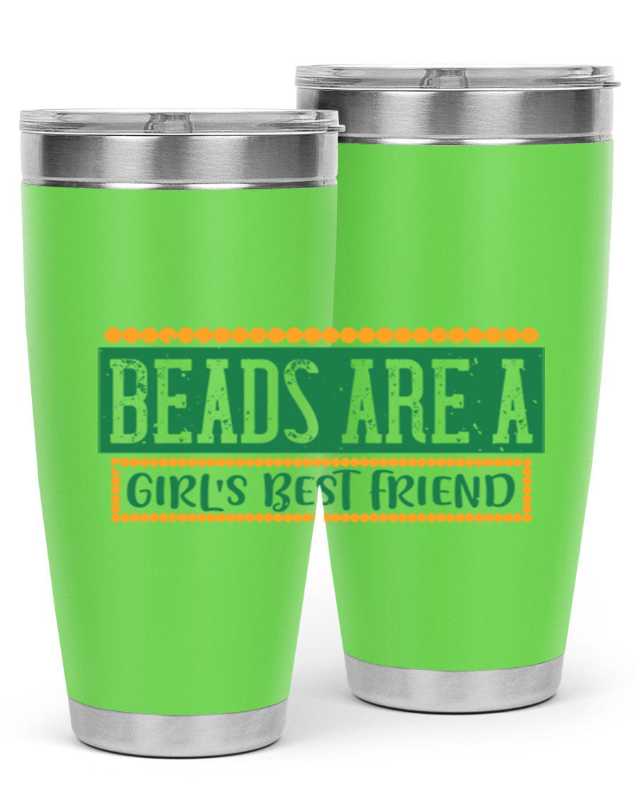 A vibrant 20oz stainless steel tumbler with a colorful design, featuring double wall vacuum insulation and a drink-thru lid, perfect for hot and cold beverages.
