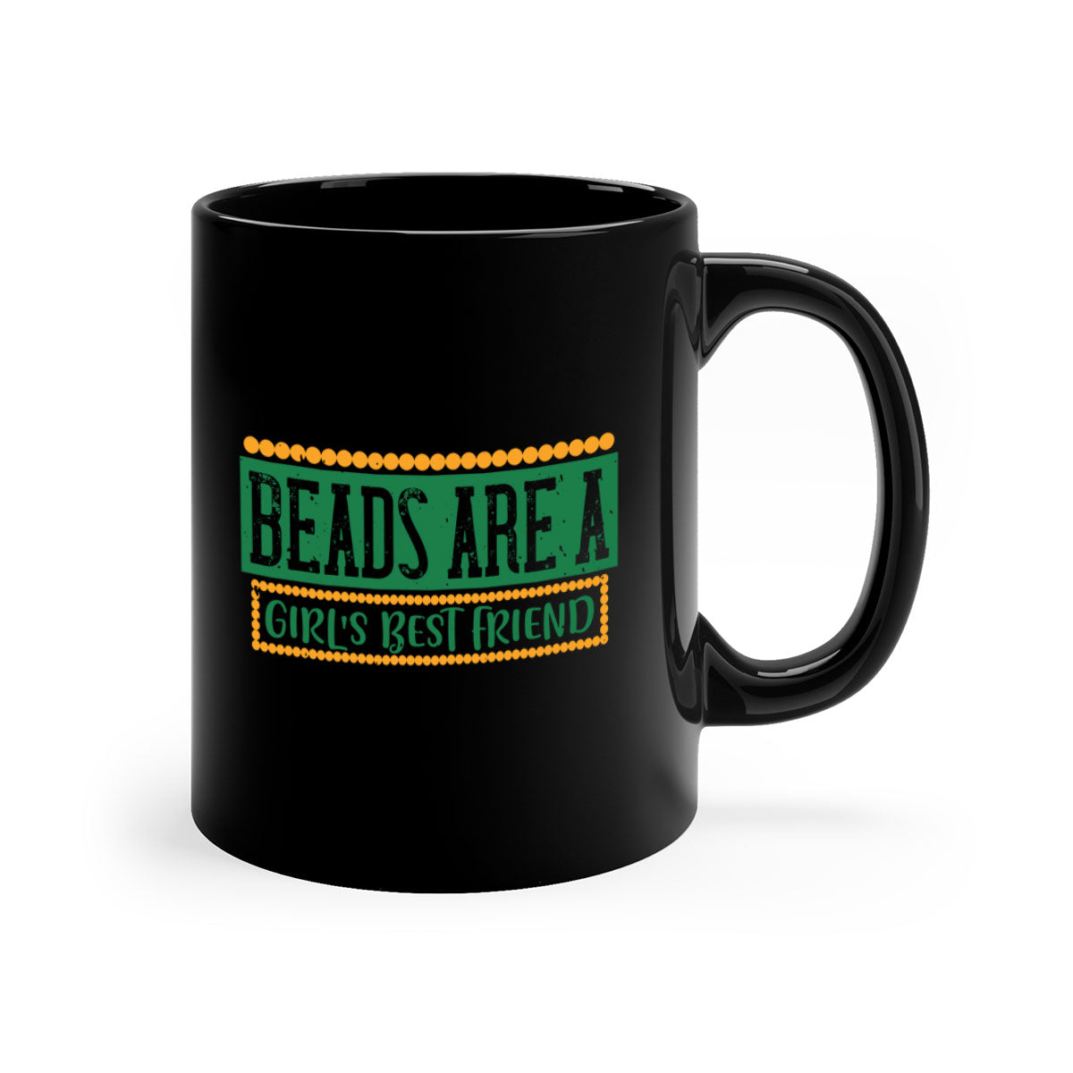Beads Are a Girl's Best Friend 29# Mug featuring a glossy finish and colorful handle, perfect for coffee and tea lovers.
