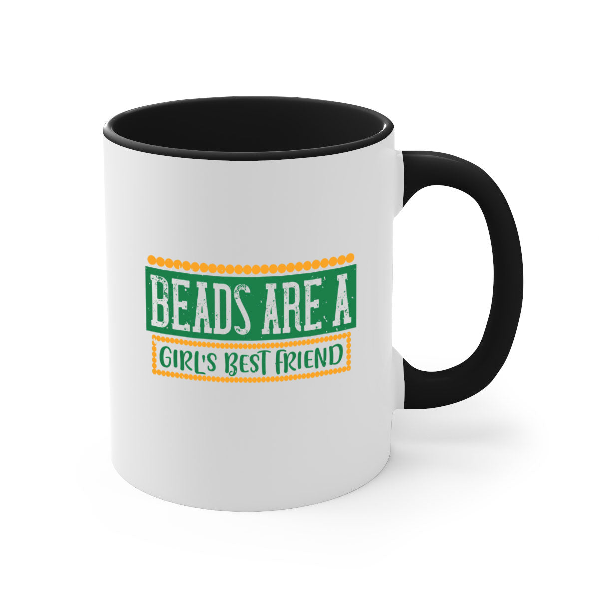 Beads Are a Girl's Best Friend 29# Mug featuring a glossy finish and colorful handle, perfect for coffee and tea lovers.