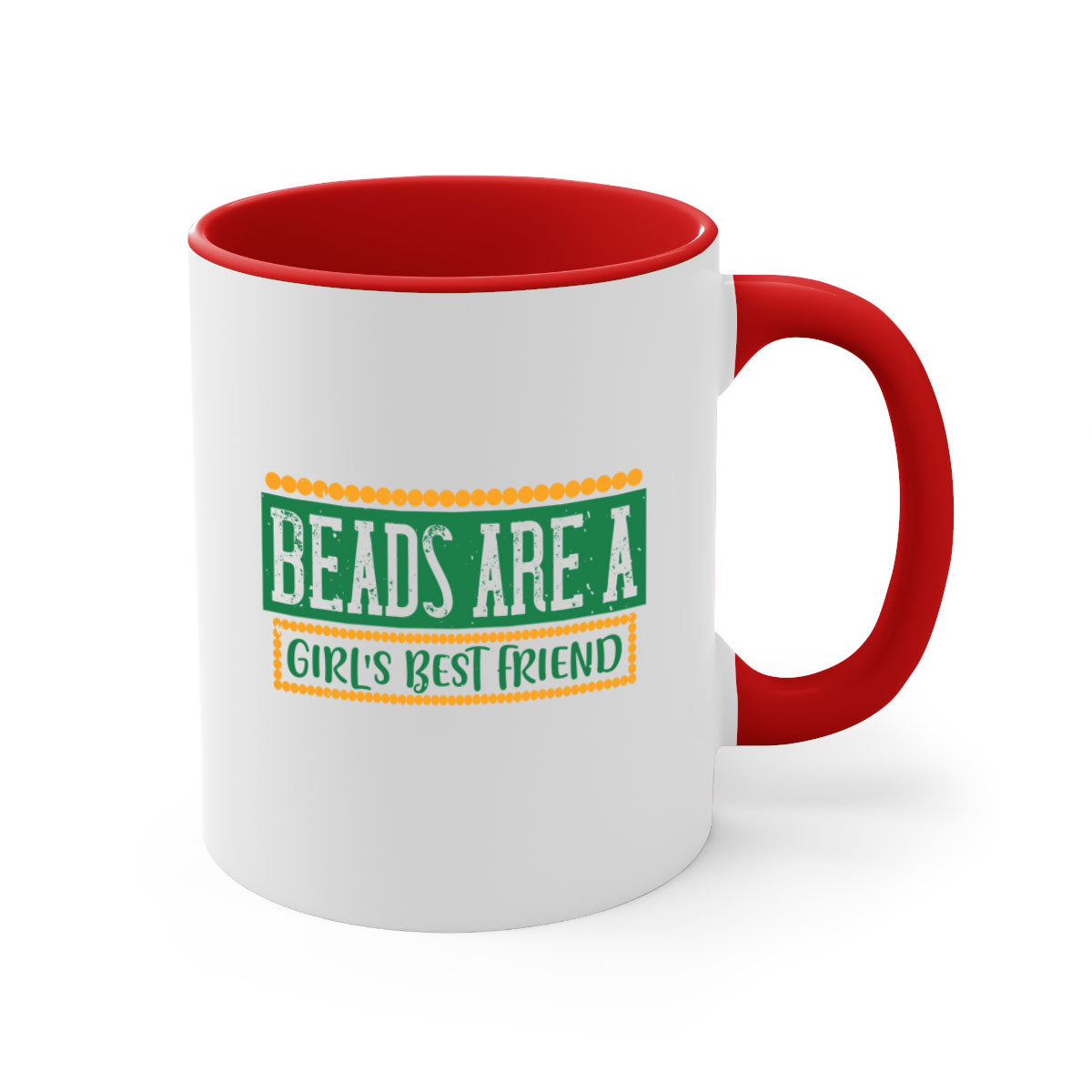 Beads Are a Girl's Best Friend 29# Mug featuring a glossy finish and colorful handle, perfect for coffee and tea lovers.