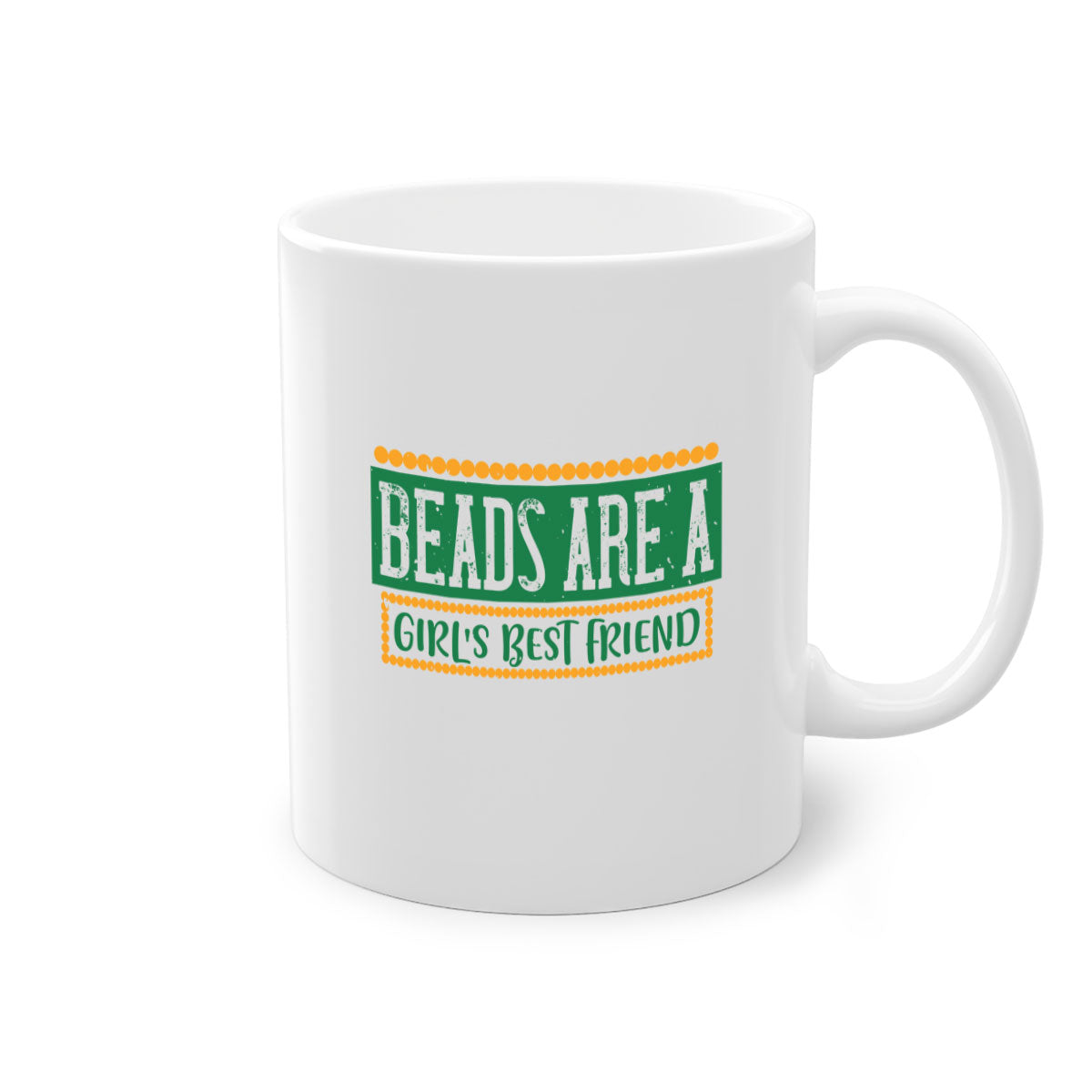 Beads Are a Girl's Best Friend 29# Mug featuring a glossy finish and colorful handle, perfect for coffee and tea lovers.