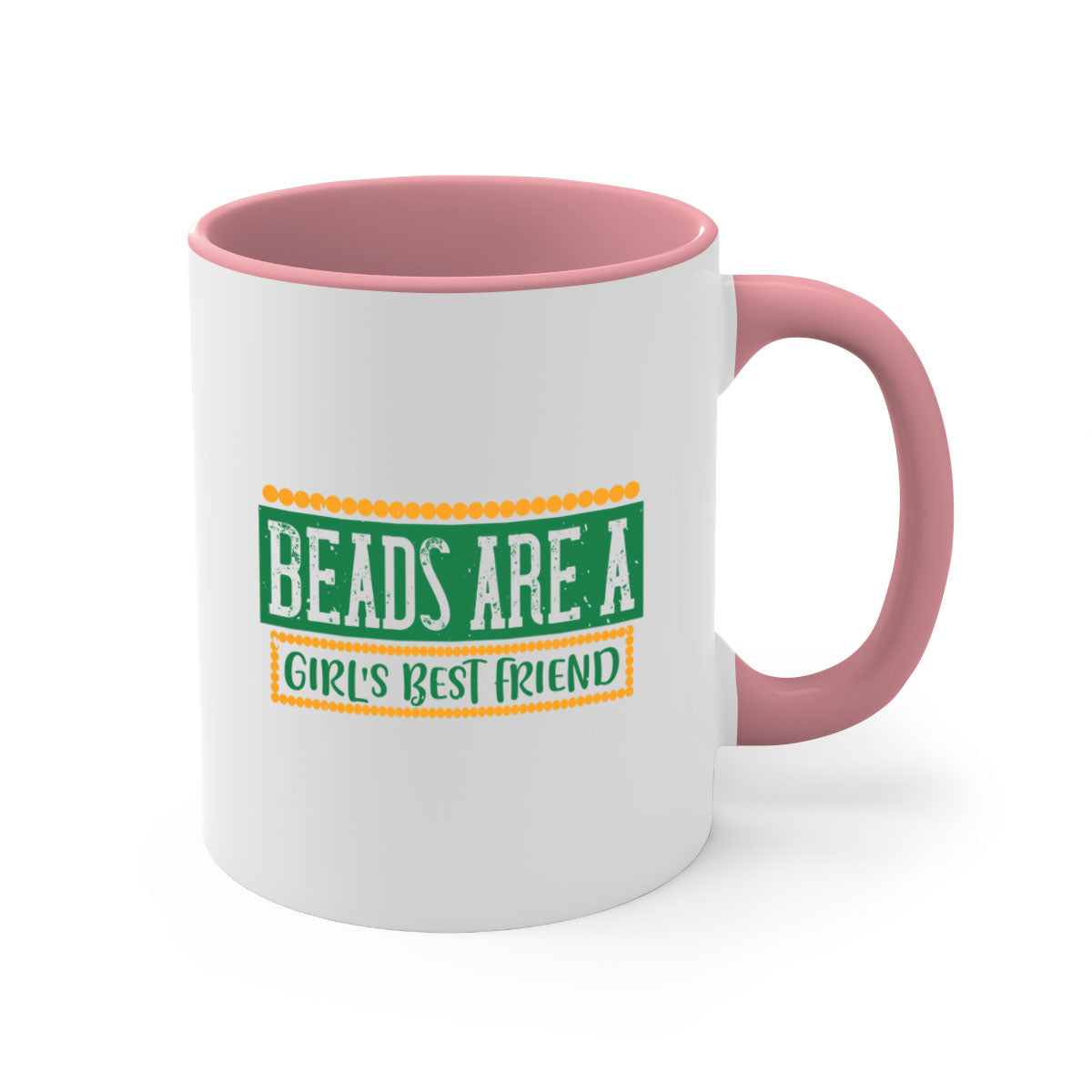 Beads Are a Girl's Best Friend 29# Mug featuring a glossy finish and colorful handle, perfect for coffee and tea lovers.