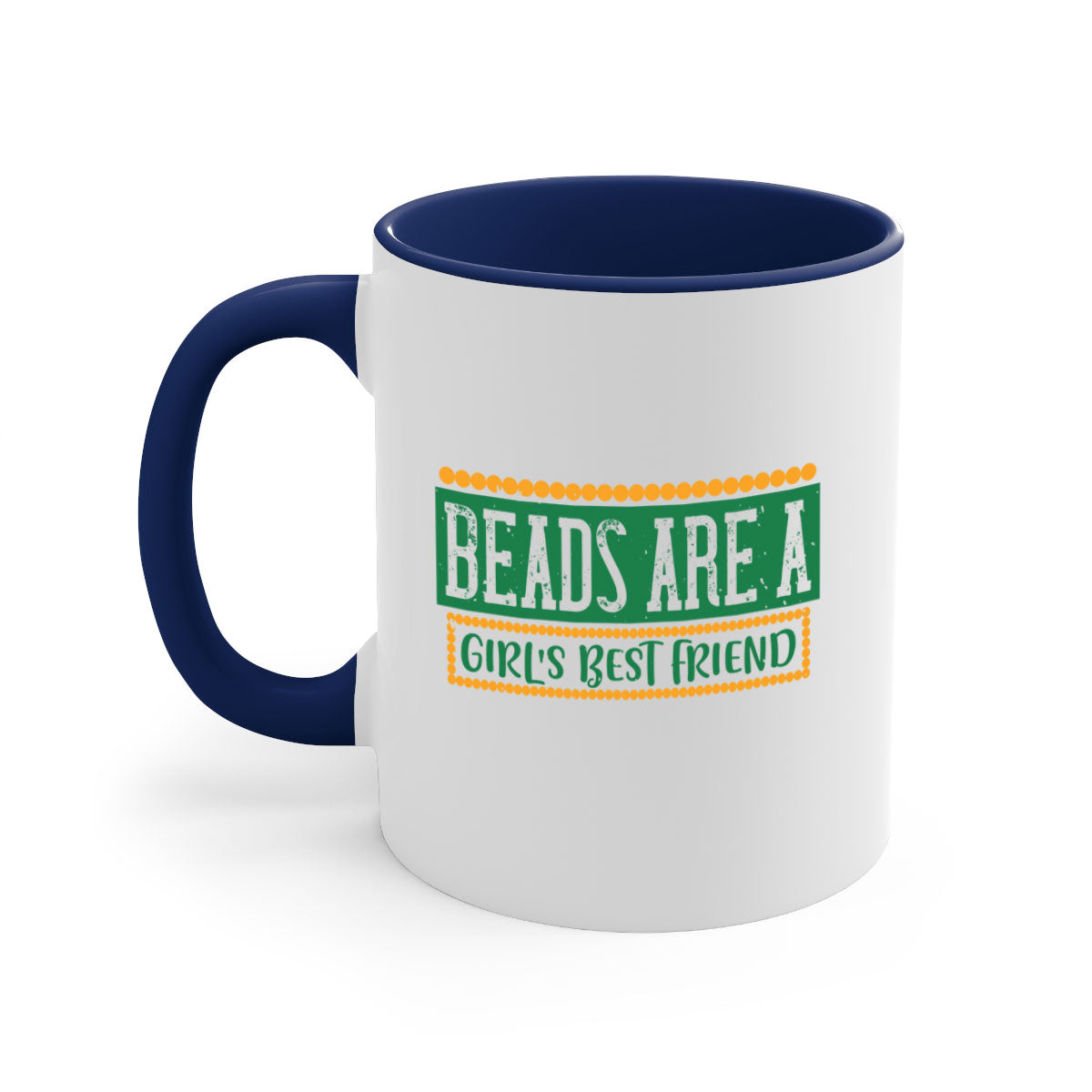 Beads Are a Girl's Best Friend 29# Mug featuring a glossy finish and colorful handle, perfect for coffee and tea lovers.