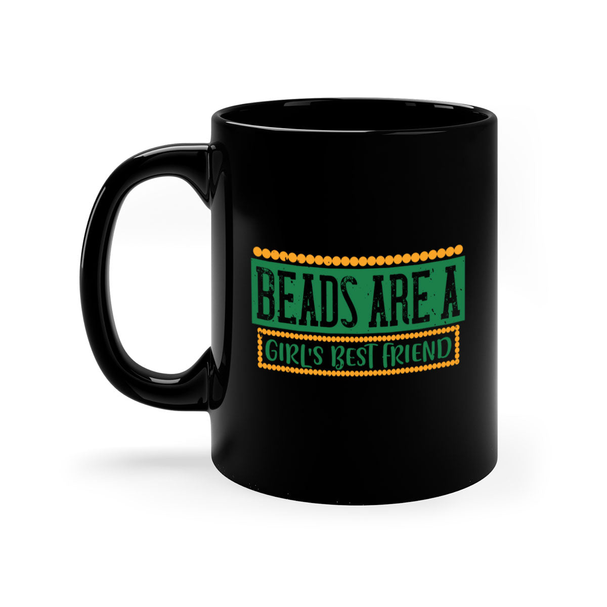 Beads Are a Girl's Best Friend 29# Mug featuring a glossy finish and colorful handle, perfect for coffee and tea lovers.