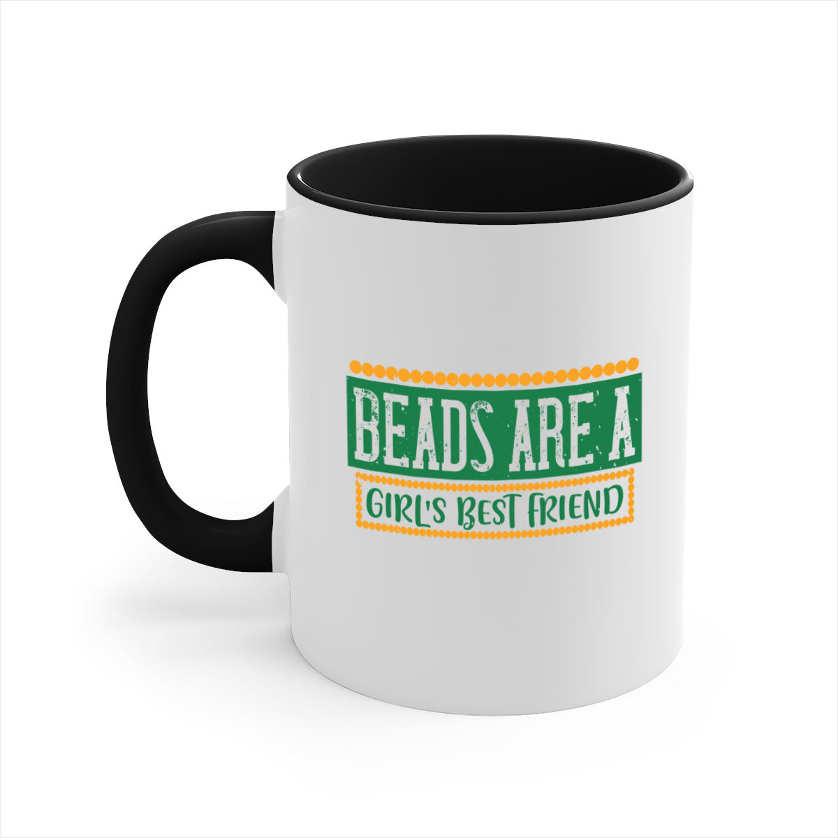 Beads Are a Girl's Best Friend 29# Mug featuring a glossy finish and colorful handle, perfect for coffee and tea lovers.