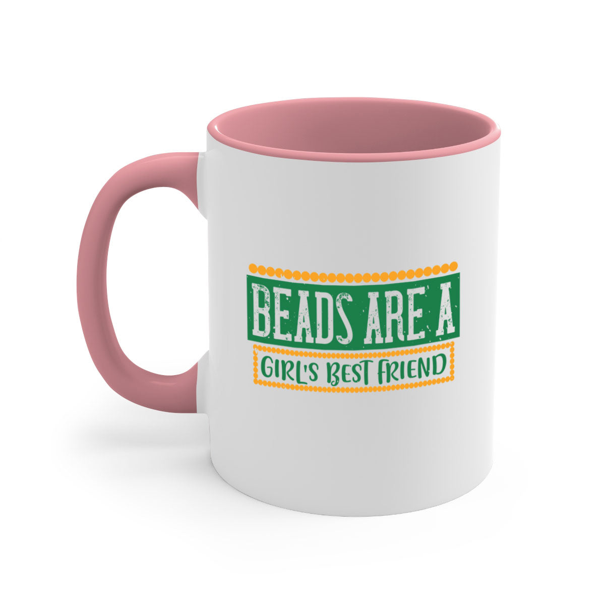 Beads Are a Girl's Best Friend 29# Mug featuring a glossy finish and colorful handle, perfect for coffee and tea lovers.