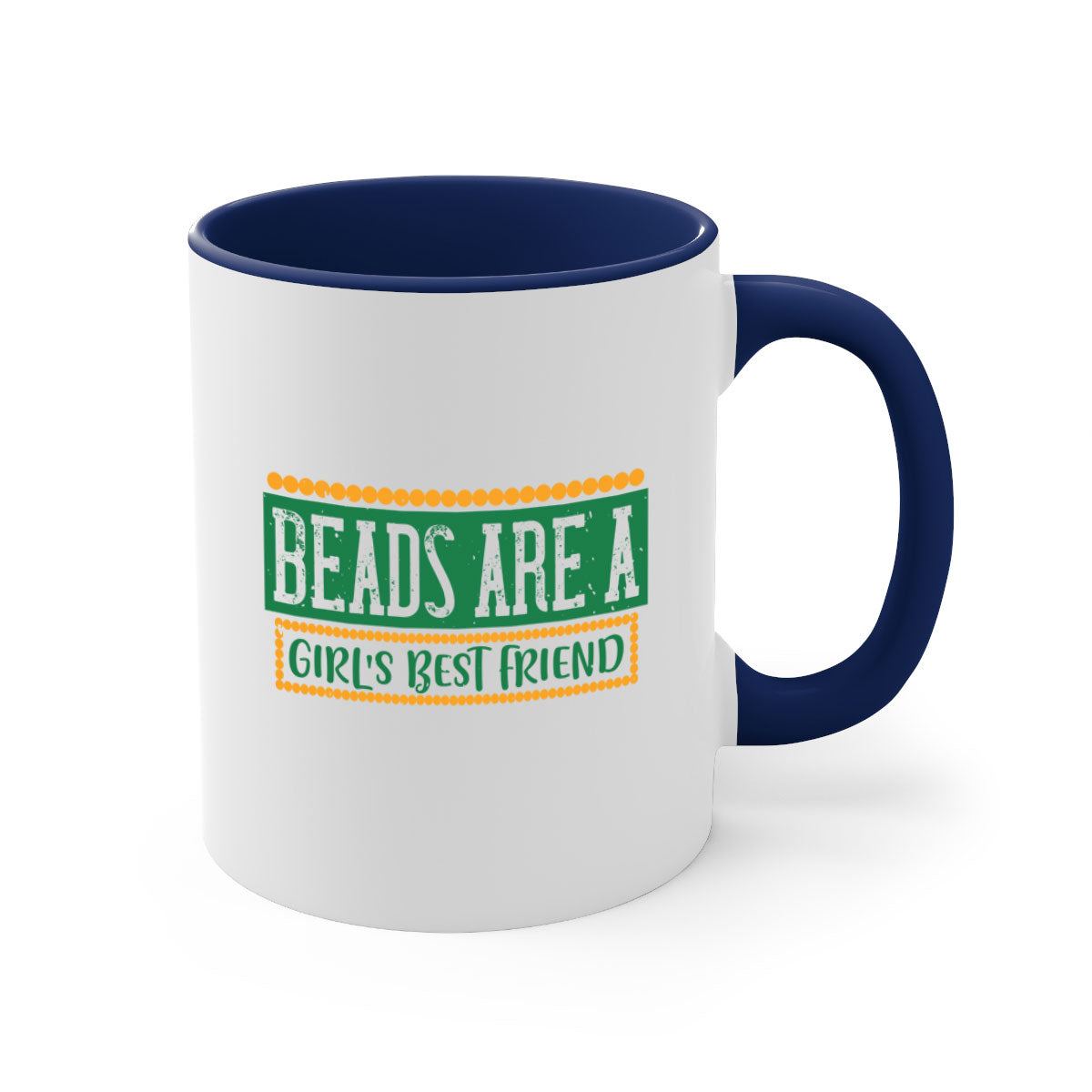 Beads Are a Girl's Best Friend 29# Mug featuring a glossy finish and colorful handle, perfect for coffee and tea lovers.