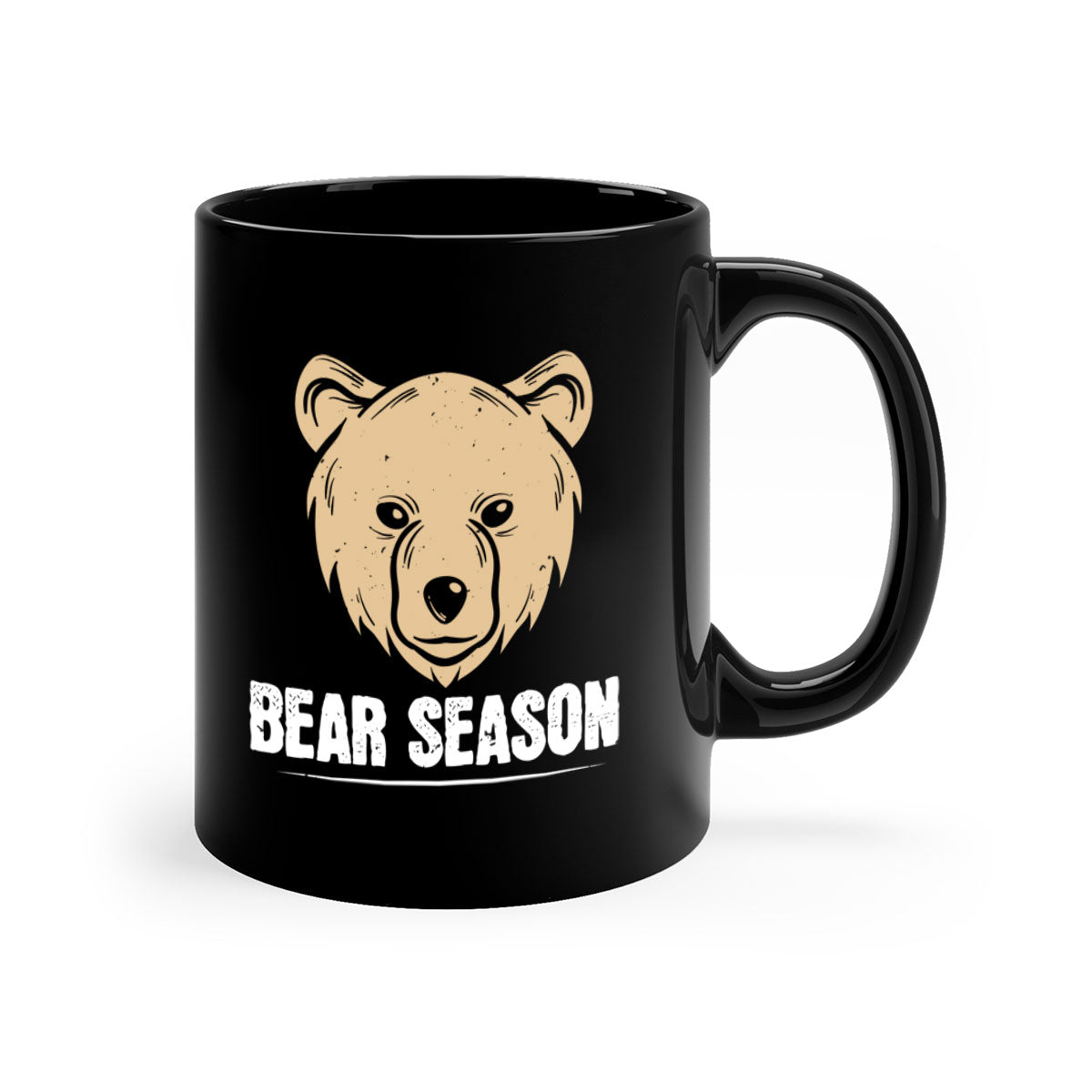 Bear Season 5# Mug featuring a glossy finish, colored handle, and interior, available in multiple colors and sizes.