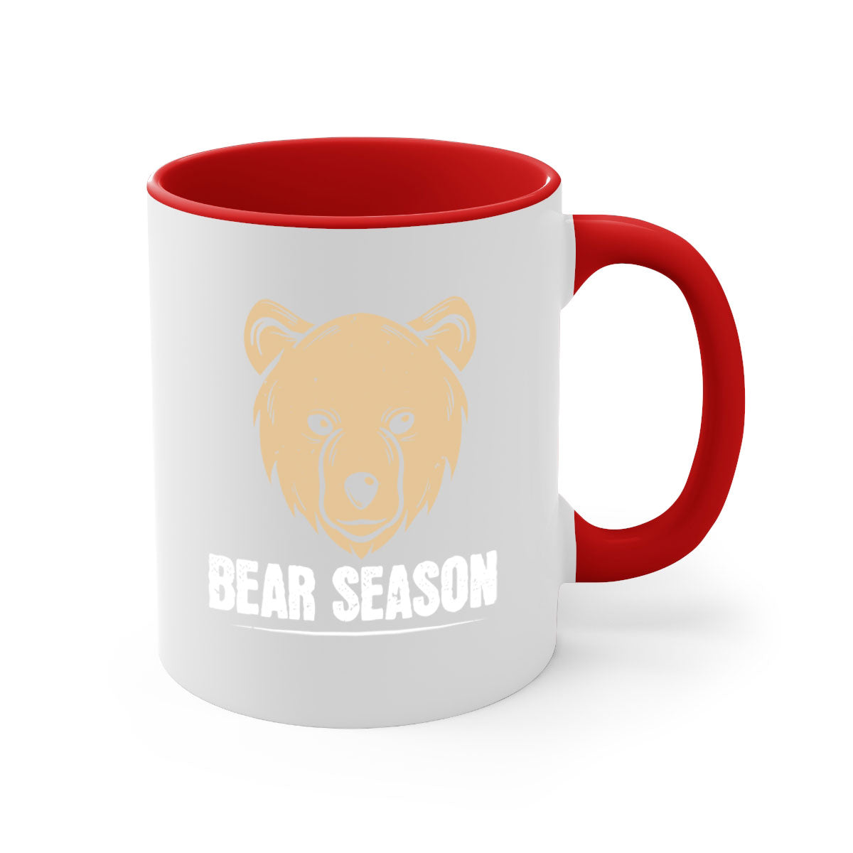 Bear Season 5# Mug featuring a glossy finish, colored handle, and interior, available in multiple colors and sizes.