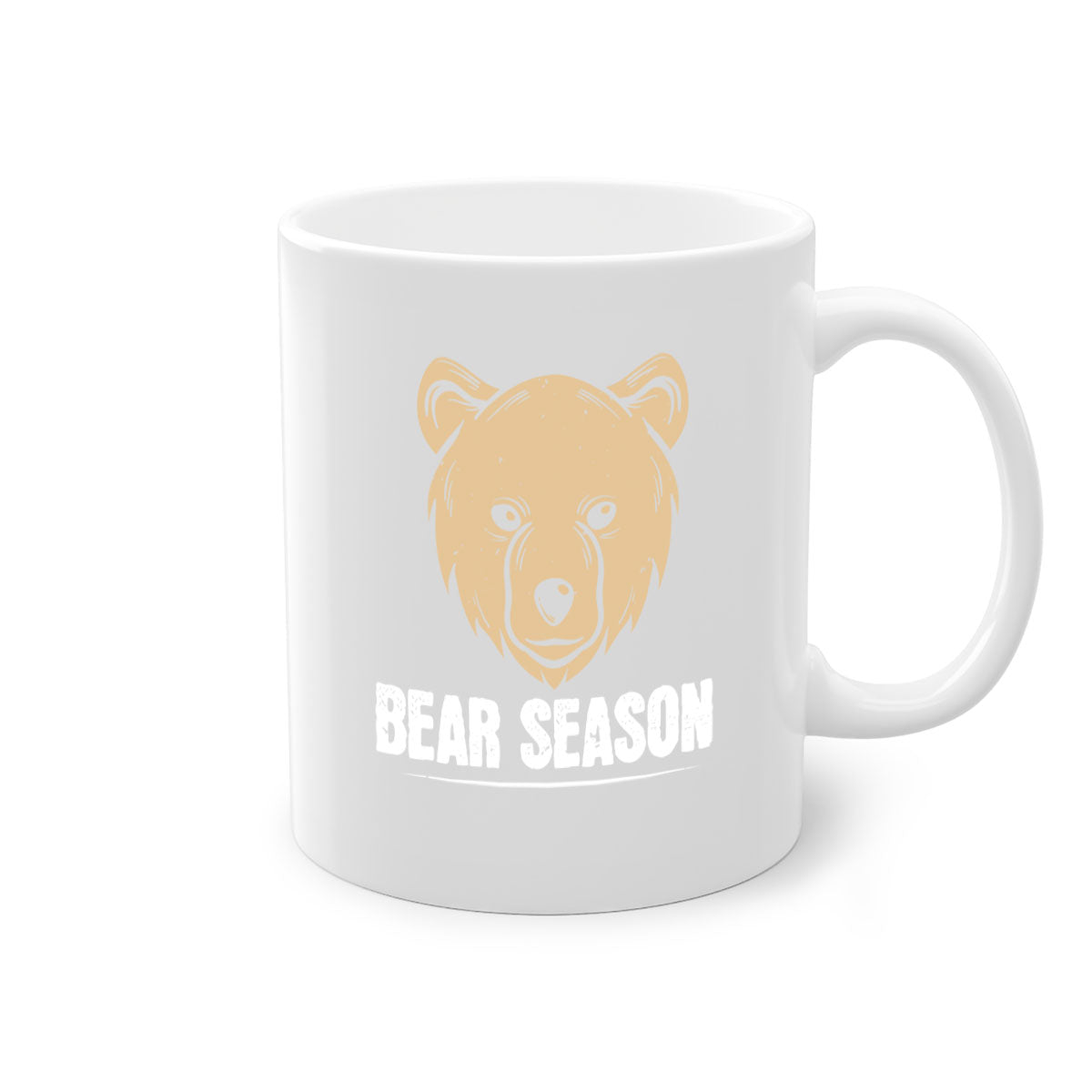 Bear Season 5# Mug featuring a glossy finish, colored handle, and interior, available in multiple colors and sizes.