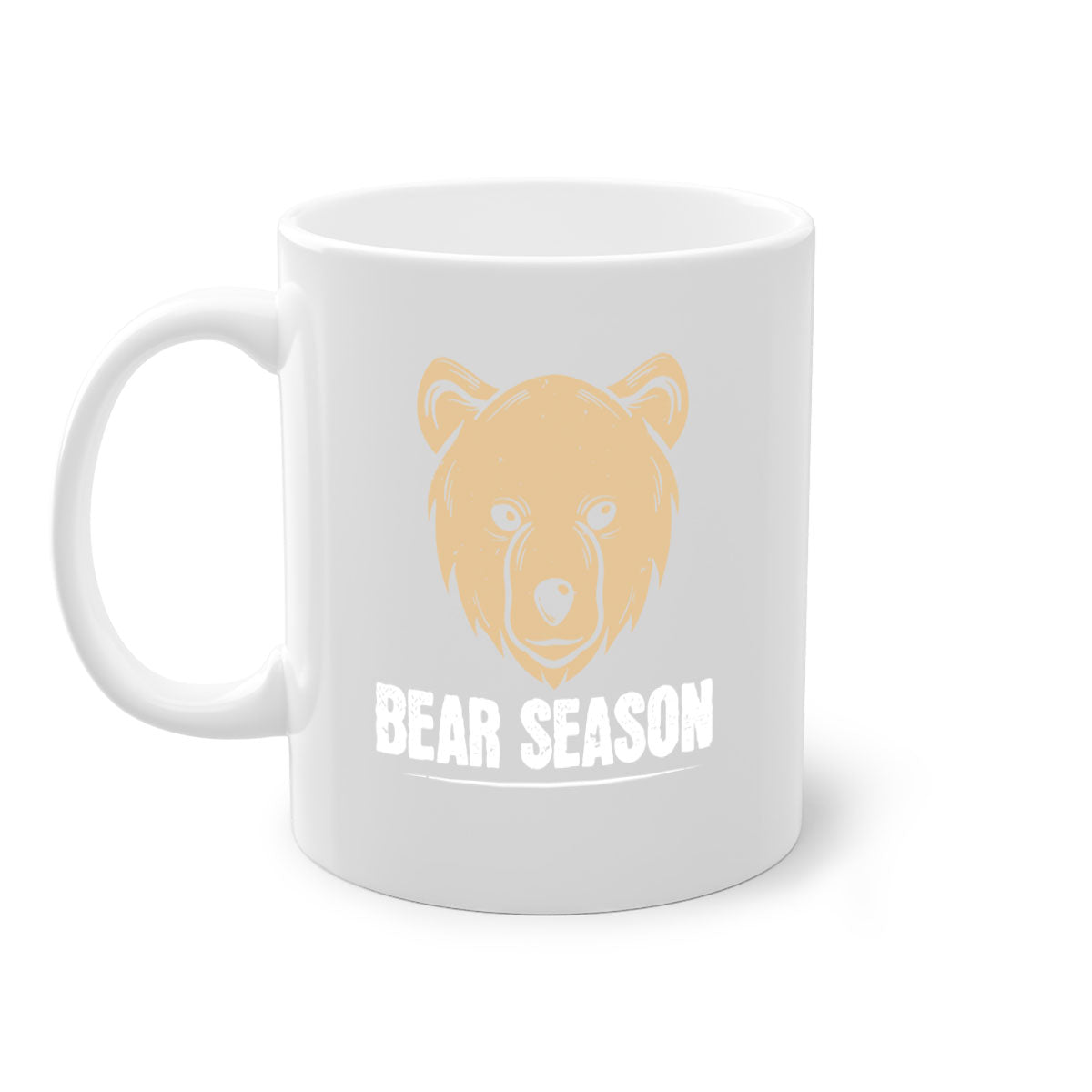Bear Season 5# Mug featuring a glossy finish, colored handle, and interior, available in multiple colors and sizes.
