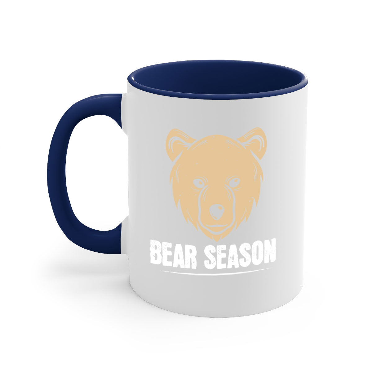 Bear Season 5# Mug featuring a glossy finish, colored handle, and interior, available in multiple colors and sizes.