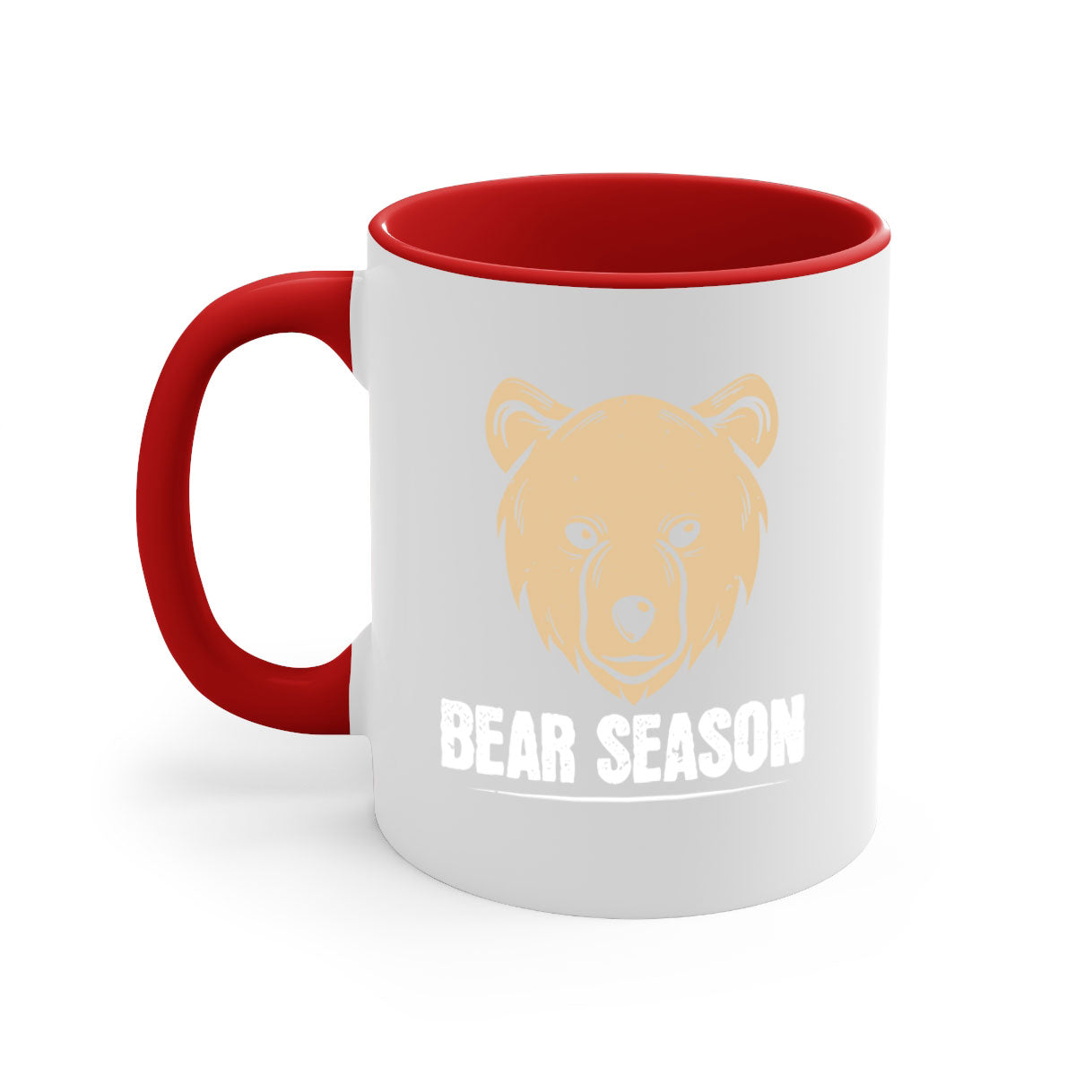 Bear Season 5# Mug featuring a glossy finish, colored handle, and interior, available in multiple colors and sizes.