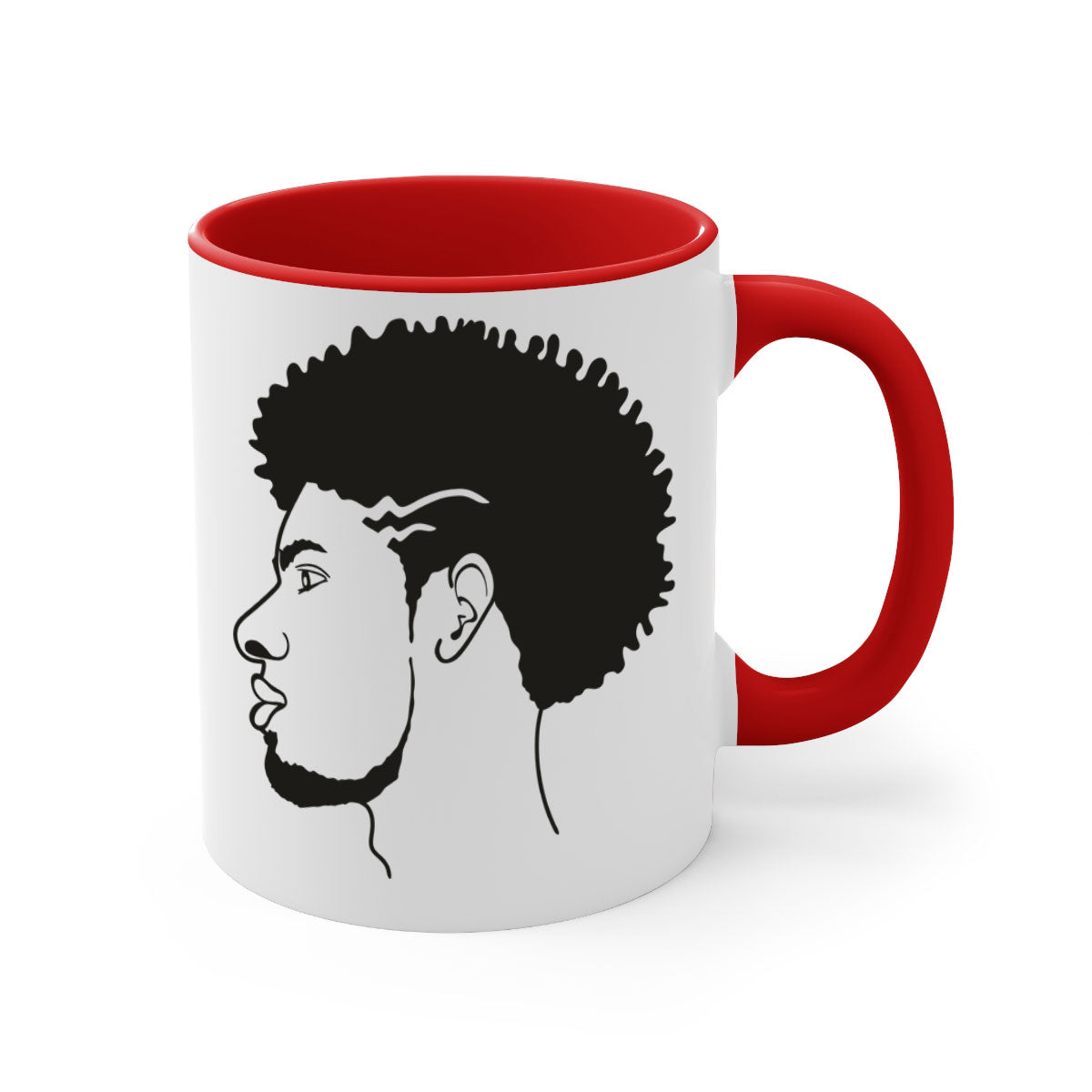 Beardman 47# Black men Boys Mug with colorful handle and glossy finish, perfect for coffee and tea.
