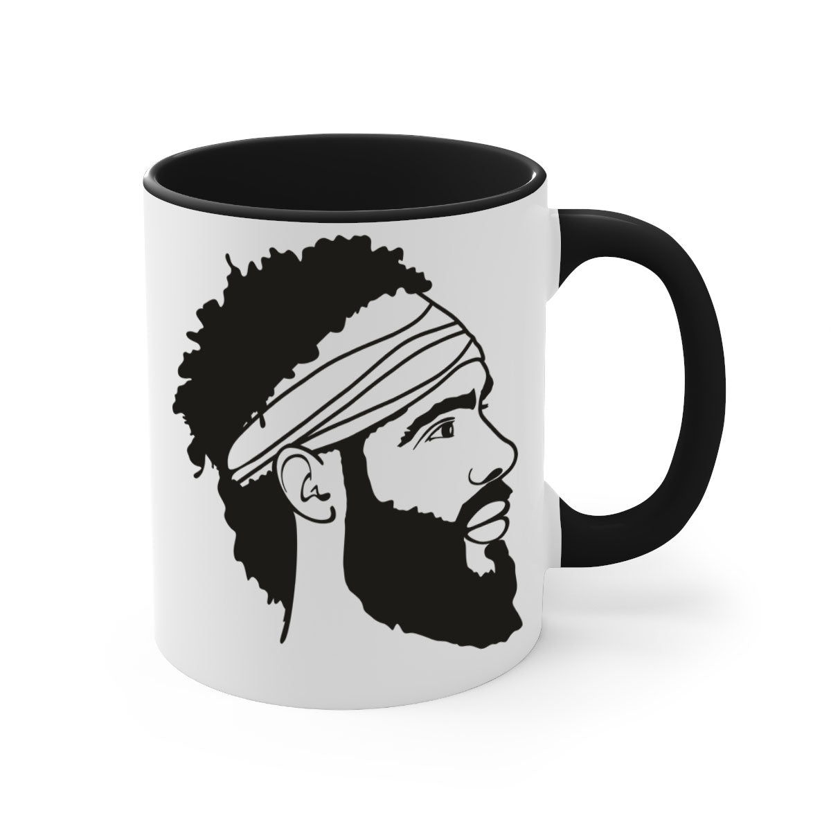 beardman 48# Mug in various colors with a glossy finish and C-shaped handle, perfect for coffee and tea.