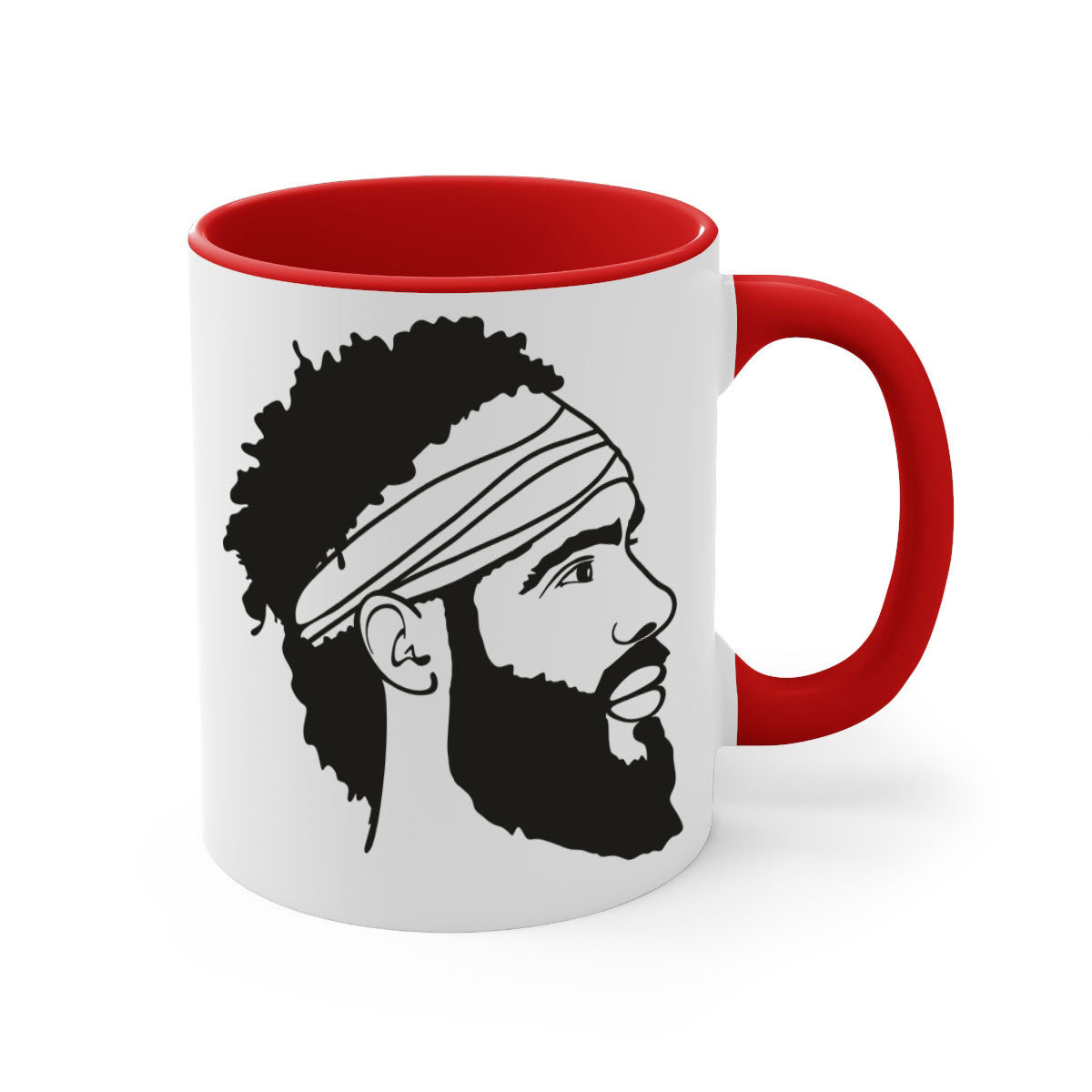 beardman 48# Mug in various colors with a glossy finish and C-shaped handle, perfect for coffee and tea.