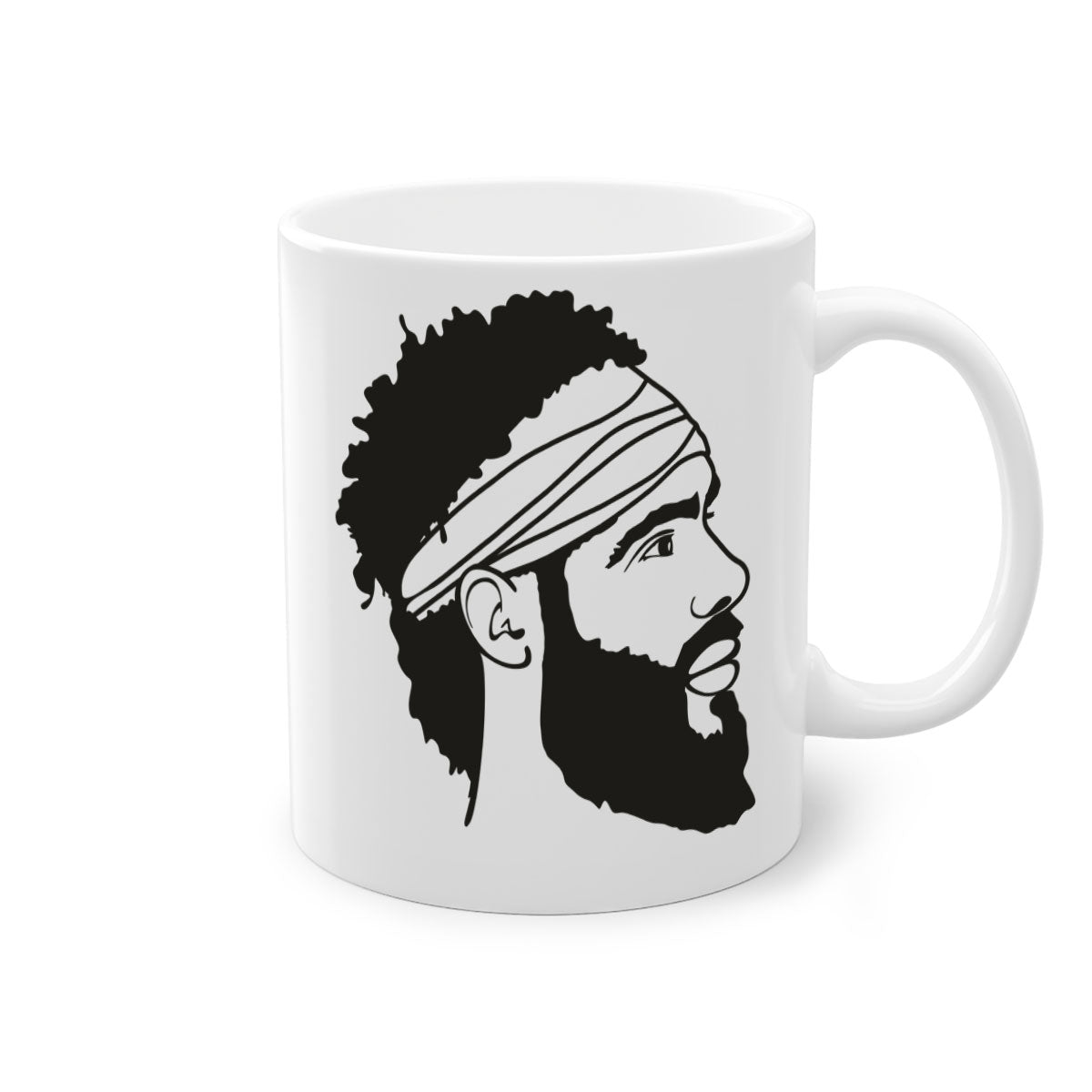 beardman 48# Mug in various colors with a glossy finish and C-shaped handle, perfect for coffee and tea.
