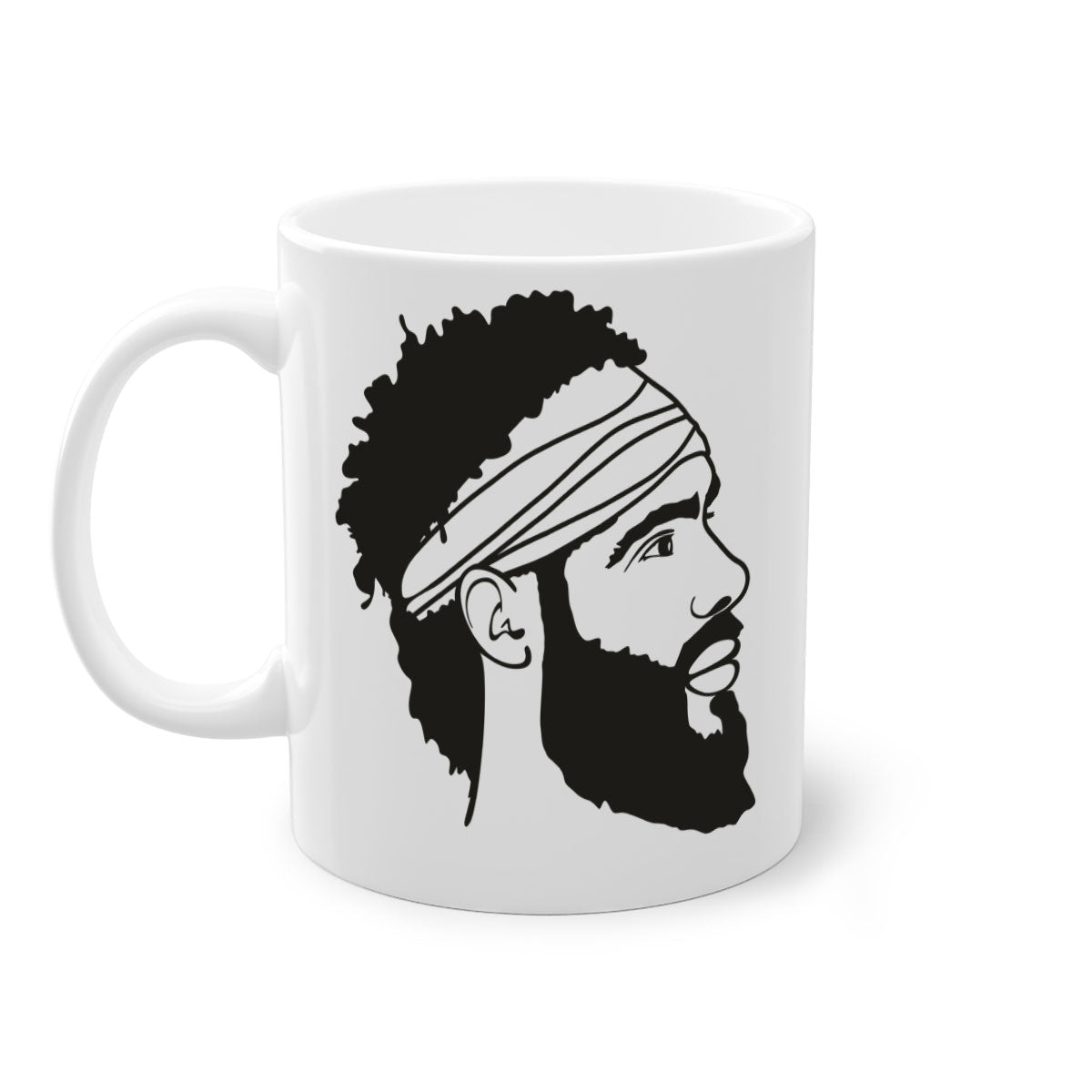 beardman 48# Mug in various colors with a glossy finish and C-shaped handle, perfect for coffee and tea.