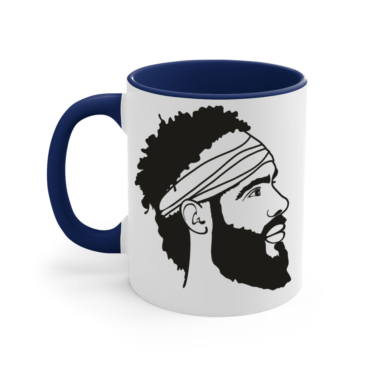 beardman 48# Mug in various colors with a glossy finish and C-shaped handle, perfect for coffee and tea.