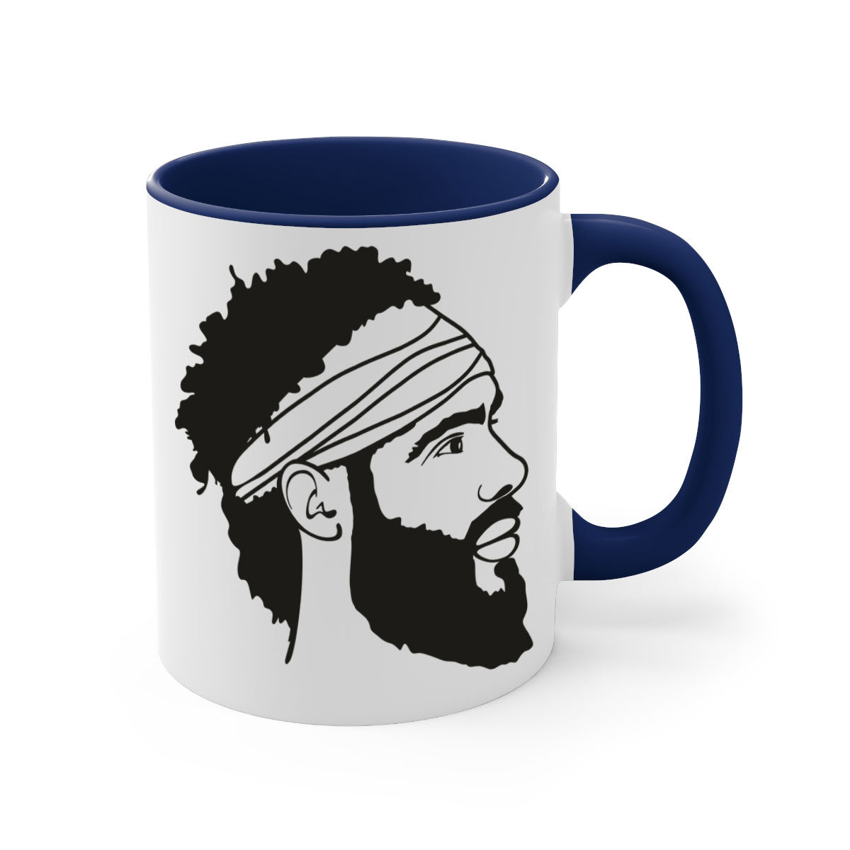 beardman 48# Mug in various colors with a glossy finish and C-shaped handle, perfect for coffee and tea.