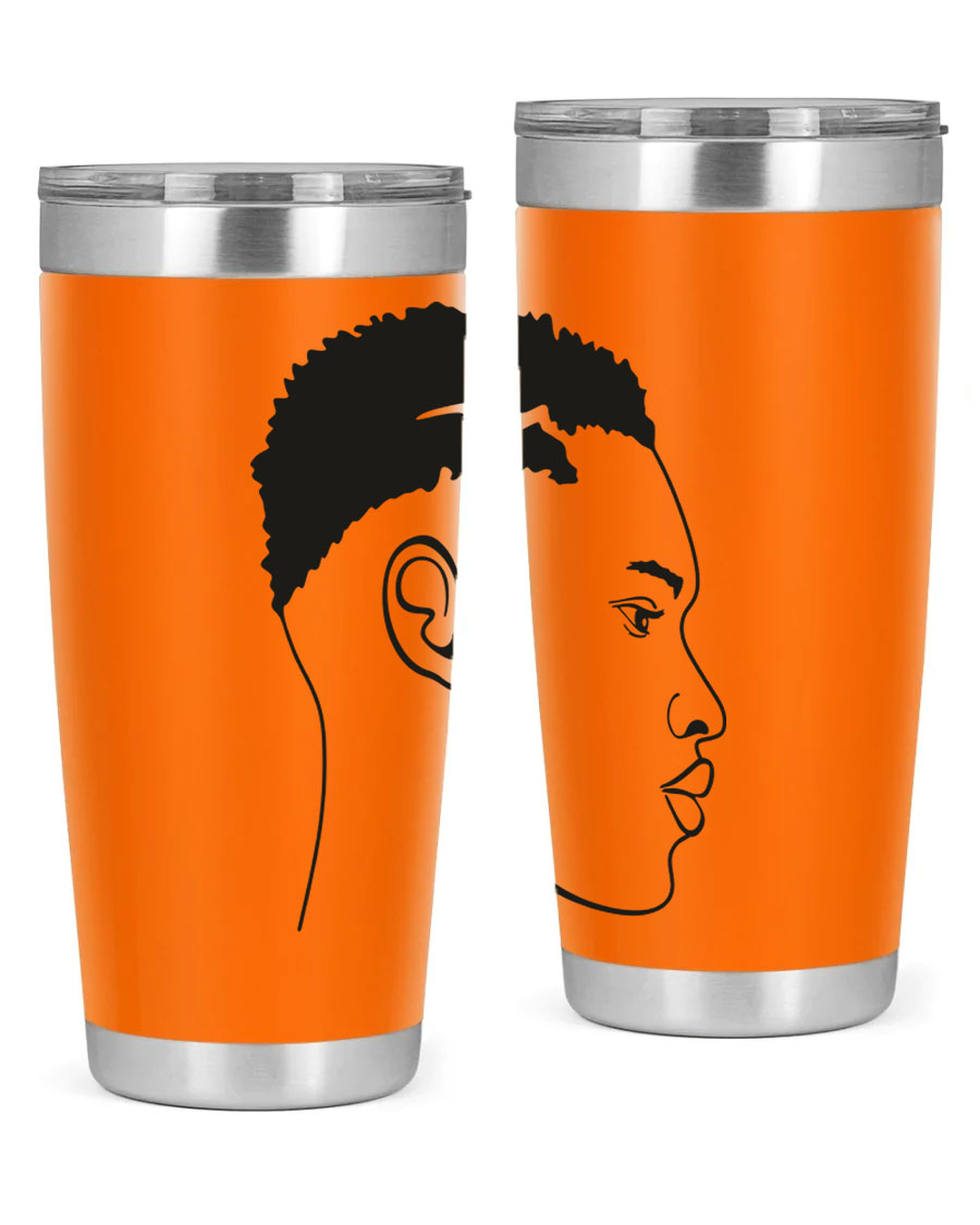 Beardman 49# black tumbler showcasing double wall vacuum stainless steel design, perfect for hot and cold beverages.