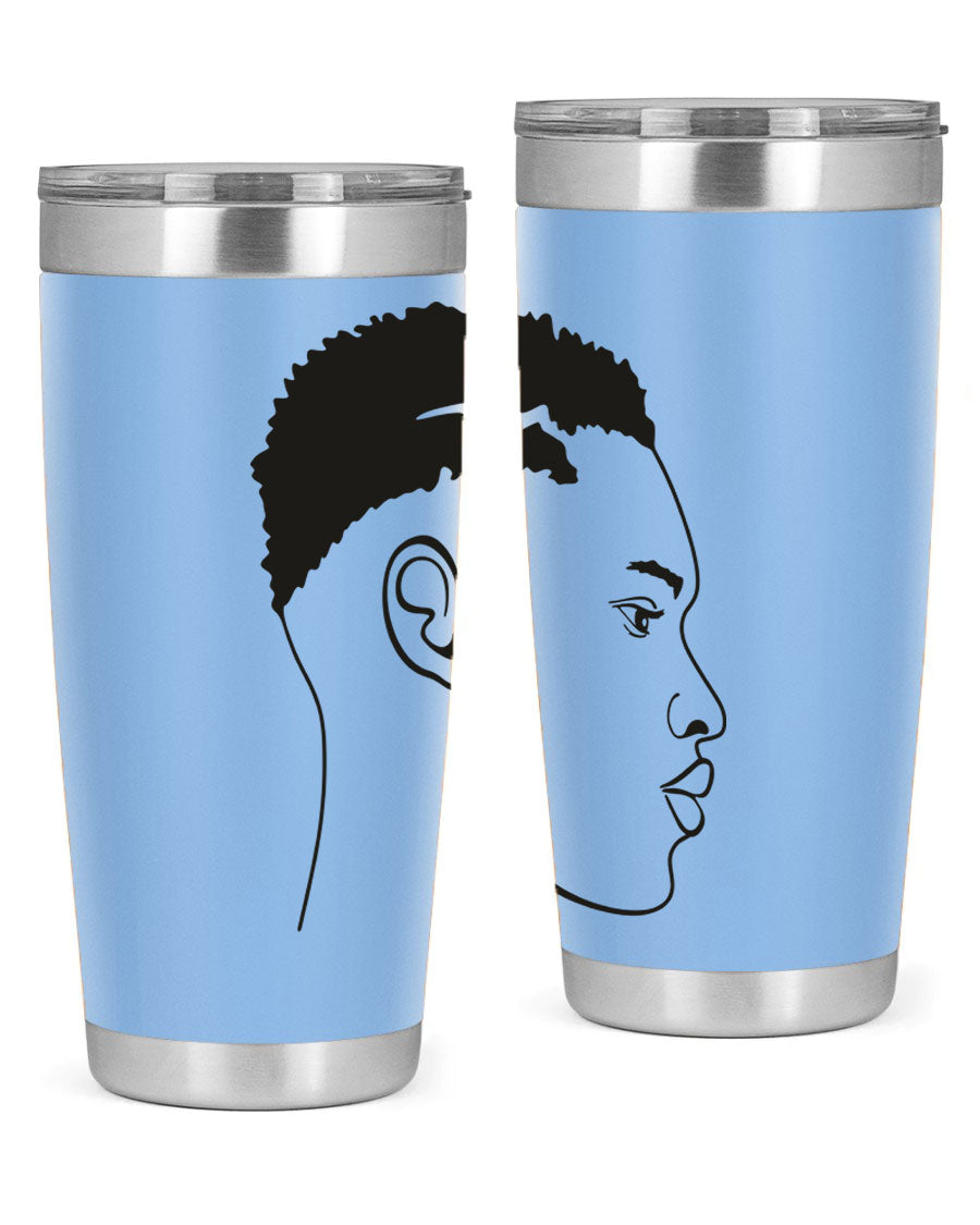 Beardman 49# black tumbler showcasing double wall vacuum stainless steel design, perfect for hot and cold beverages.