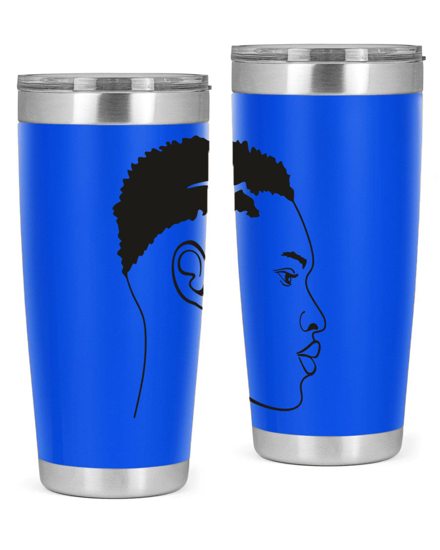 Beardman 49# black tumbler showcasing double wall vacuum stainless steel design, perfect for hot and cold beverages.