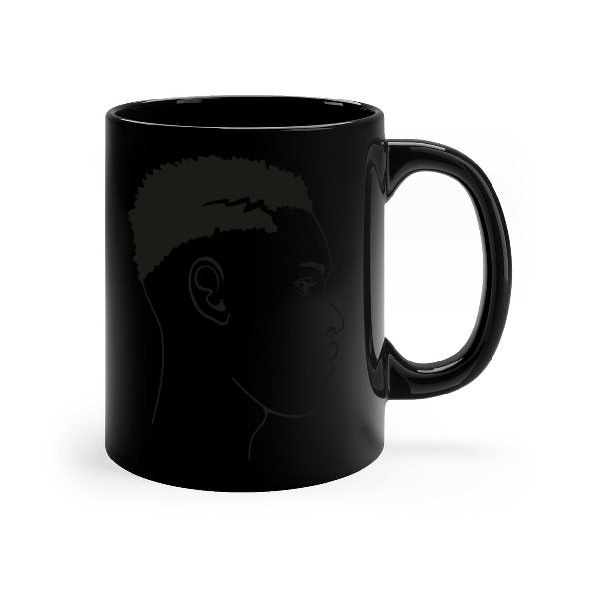 Beardman 49# Black men Boys Mug with two-tone design, featuring a colored handle and glossy finish, perfect for coffee and tea.