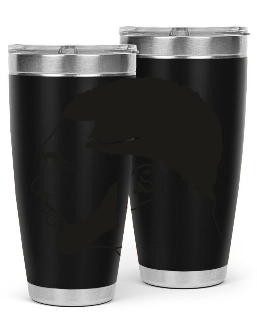 Beardman 55# black tumbler featuring double wall vacuum stainless steel design, perfect for hot and cold beverages.