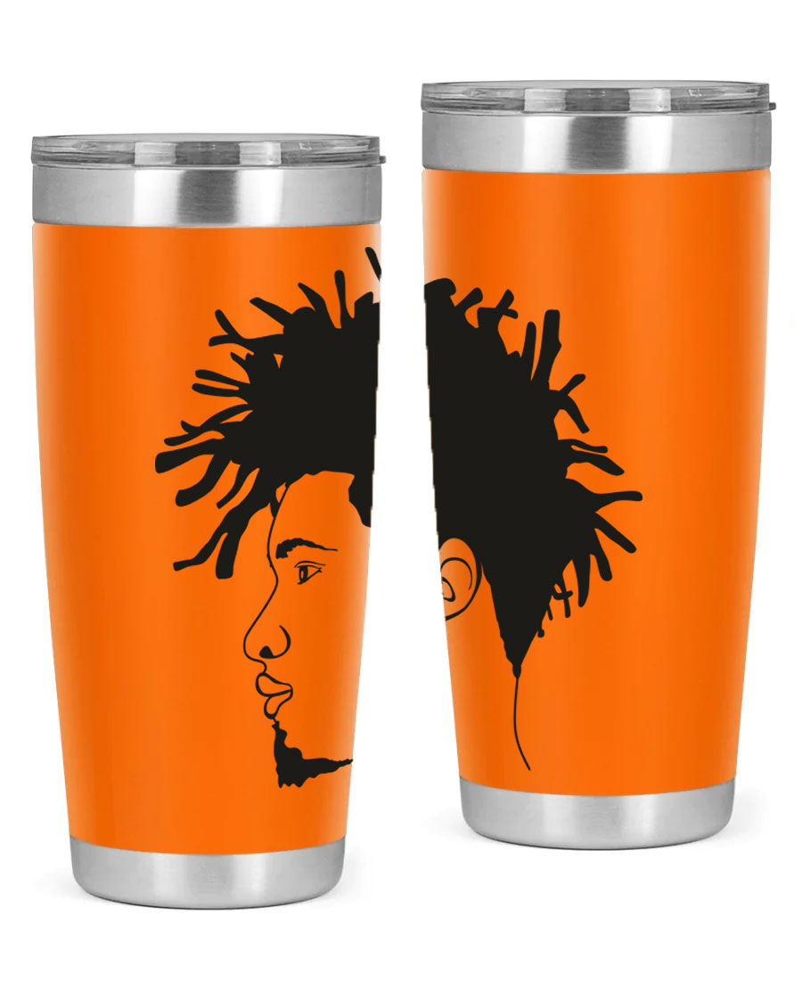 Beardman 51# black tumbler featuring double wall vacuum stainless steel design, perfect for hot and cold beverages.