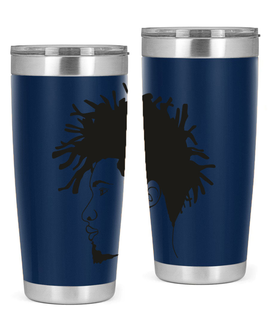 Beardman 51# black tumbler featuring double wall vacuum stainless steel design, perfect for hot and cold beverages.