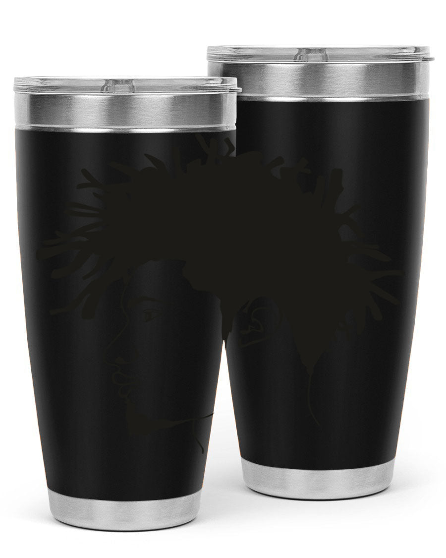 Beardman 51# black tumbler featuring double wall vacuum stainless steel design, perfect for hot and cold beverages.