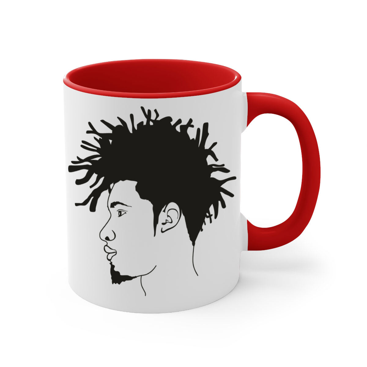 beardman 51# Black men Boys Mug with colorful handle and glossy finish, perfect for coffee and tea.