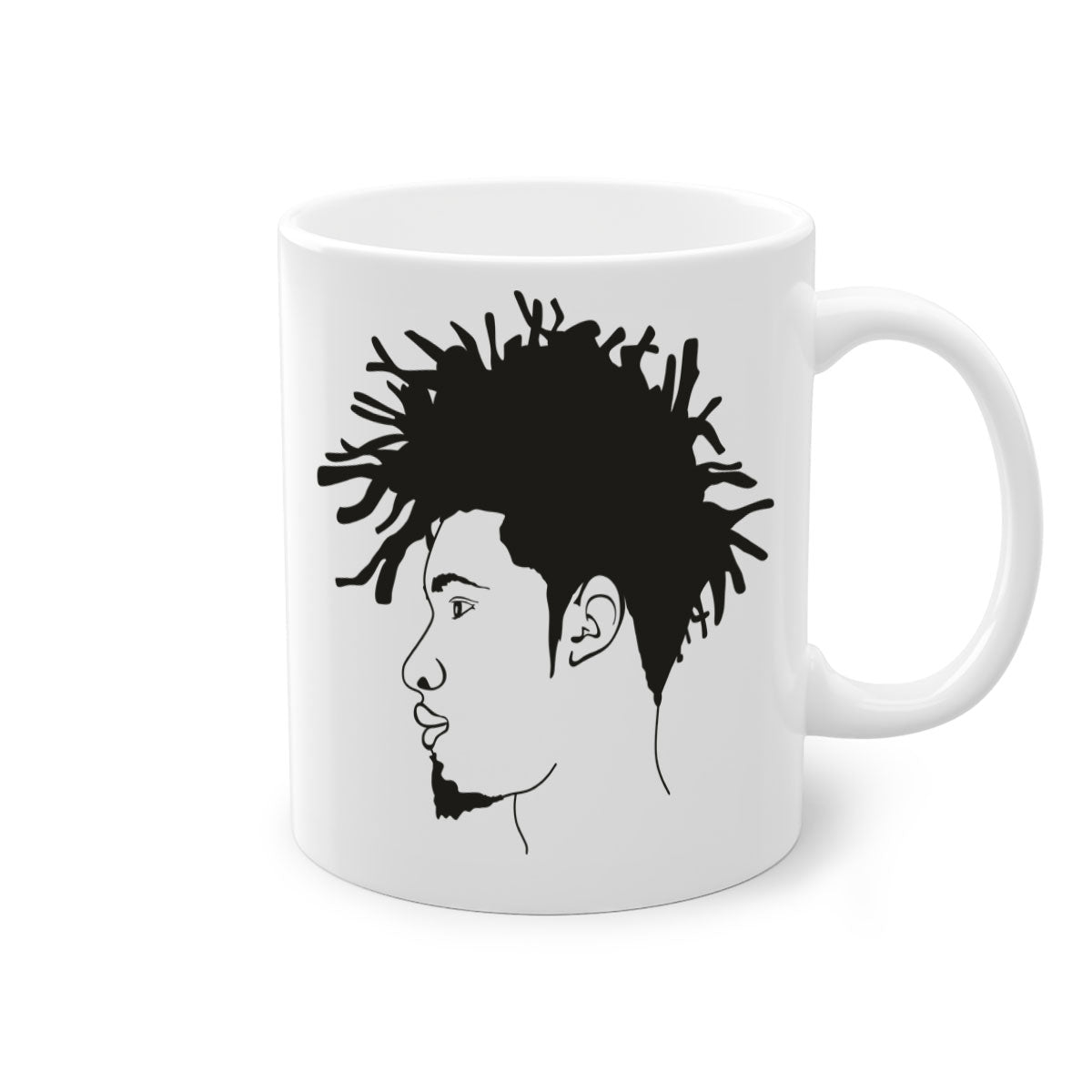 beardman 51# Black men Boys Mug with colorful handle and glossy finish, perfect for coffee and tea.