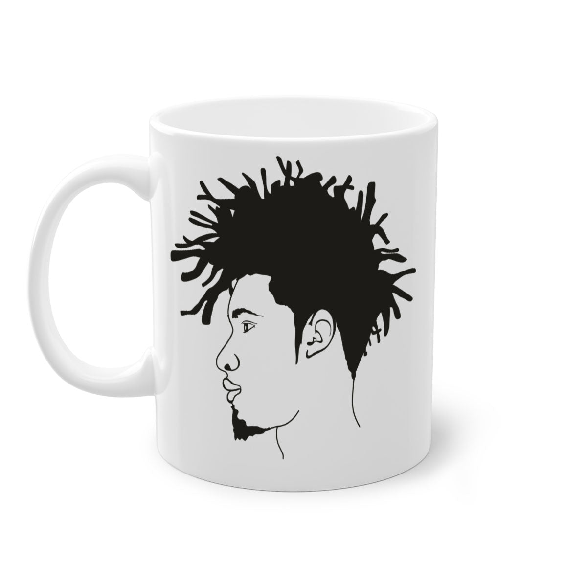 beardman 51# Black men Boys Mug with colorful handle and glossy finish, perfect for coffee and tea.