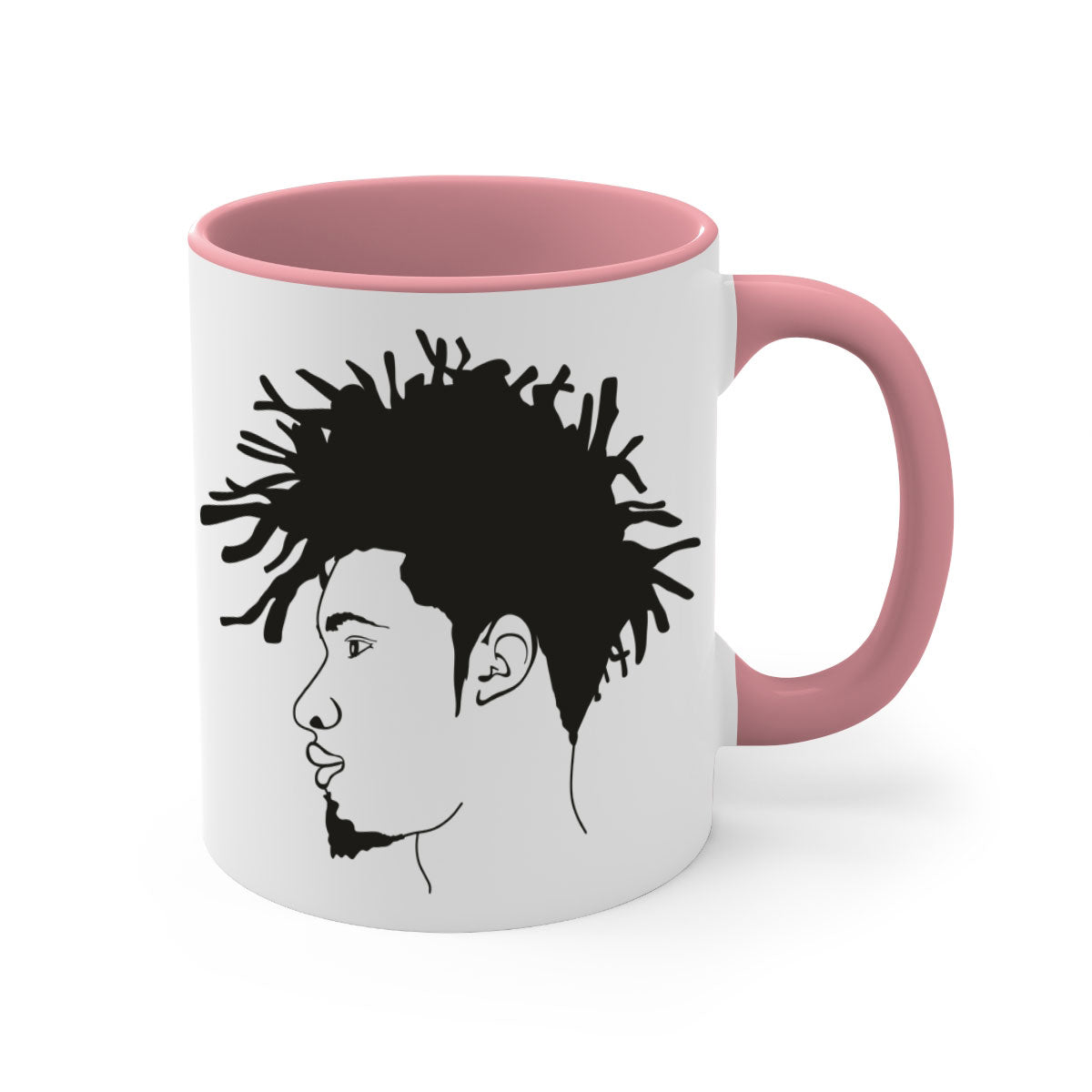 beardman 51# Black men Boys Mug with colorful handle and glossy finish, perfect for coffee and tea.