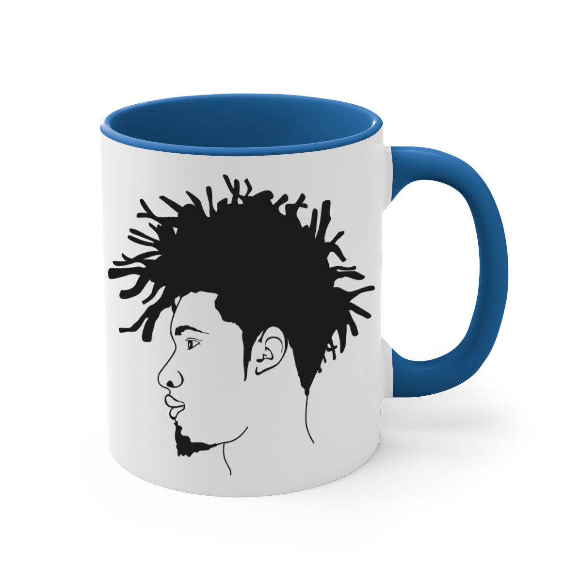beardman 51# Black men Boys Mug with colorful handle and glossy finish, perfect for coffee and tea.