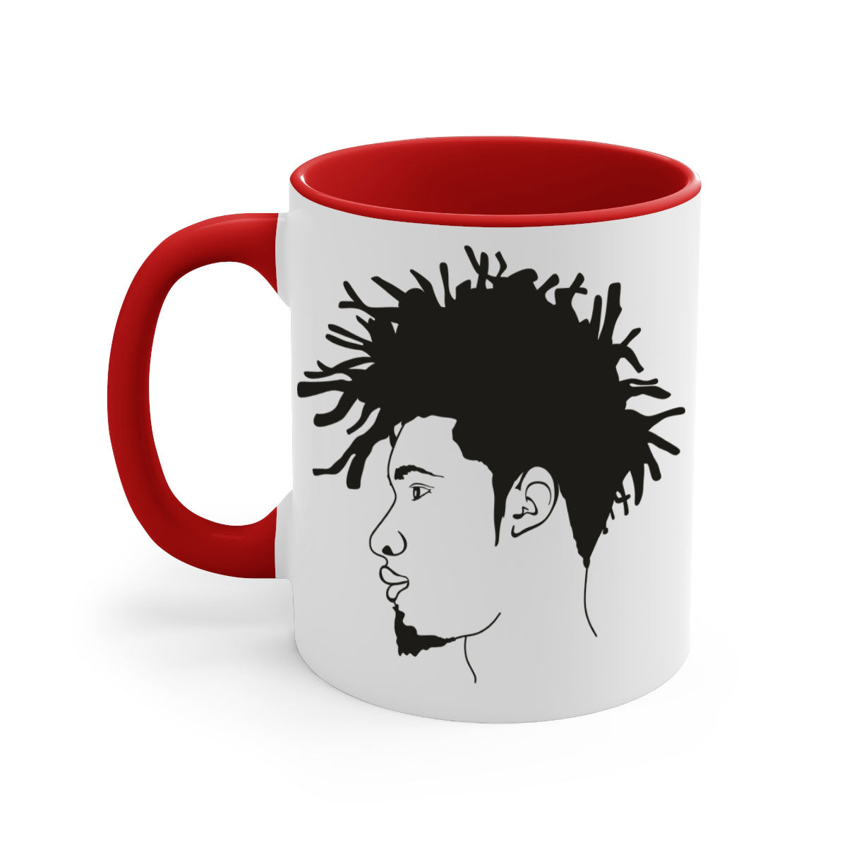 beardman 51# Black men Boys Mug with colorful handle and glossy finish, perfect for coffee and tea.
