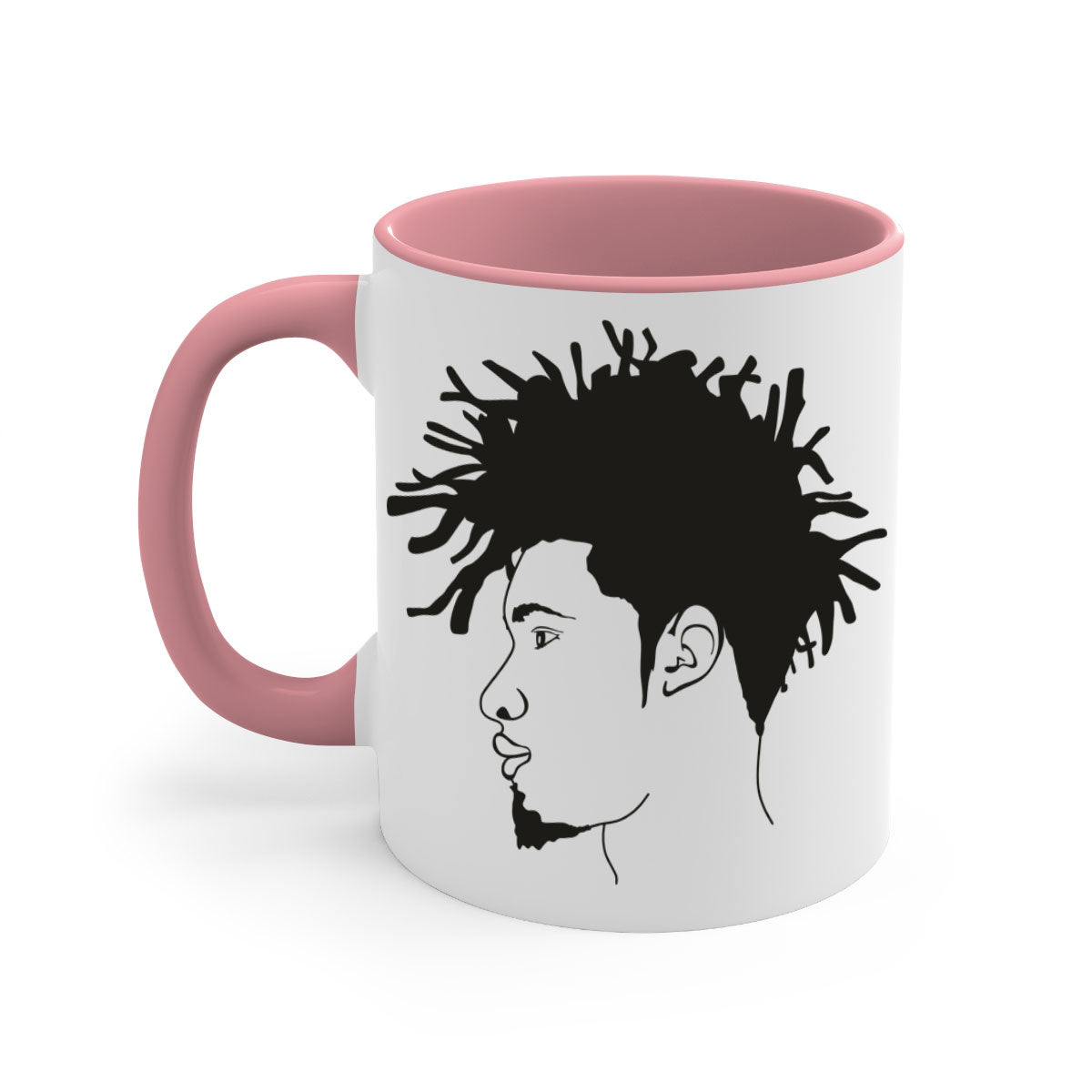 beardman 51# Black men Boys Mug with colorful handle and glossy finish, perfect for coffee and tea.