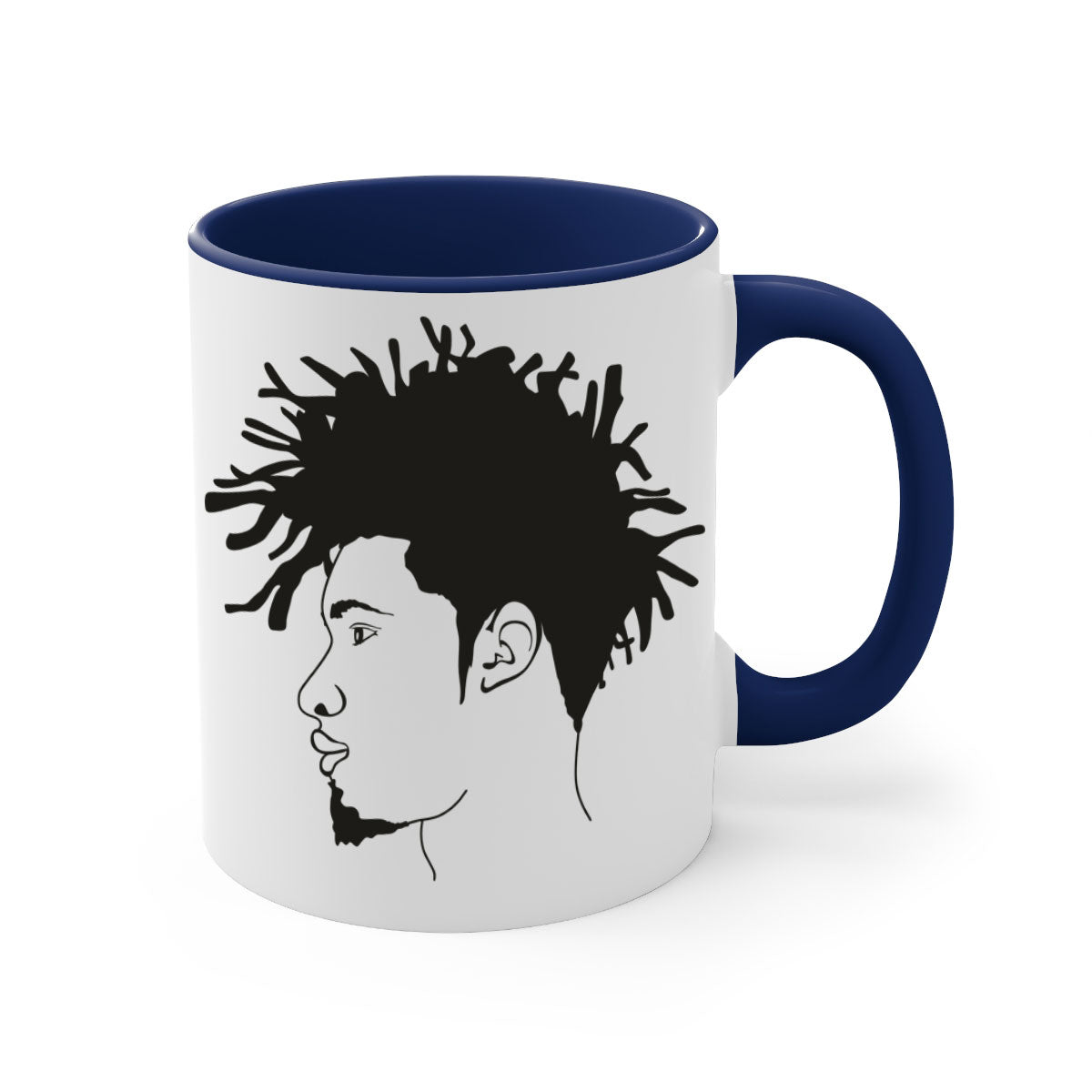 beardman 51# Black men Boys Mug with colorful handle and glossy finish, perfect for coffee and tea.