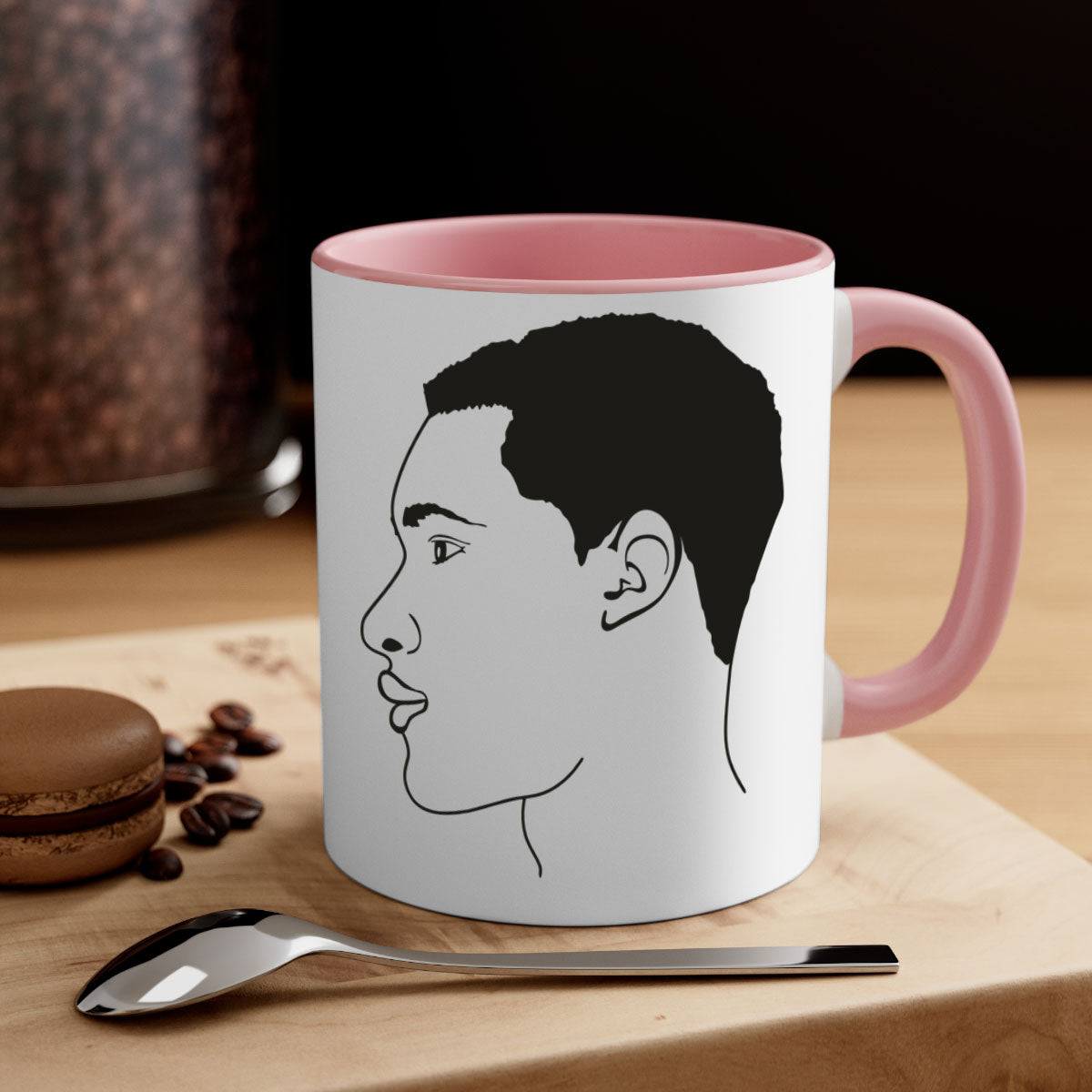 beardman 53# Black men Boys Mug with a glossy finish and colored handle, available in multiple colors and sizes.