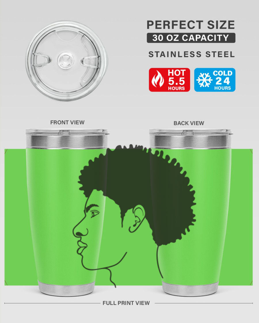 Beardman 58# black tumbler showcasing its sleek design and double wall vacuum insulation.