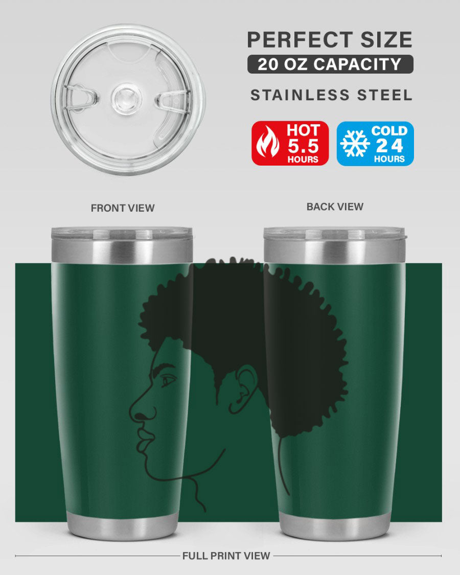 Beardman 58# black tumbler showcasing its sleek design and double wall vacuum insulation.